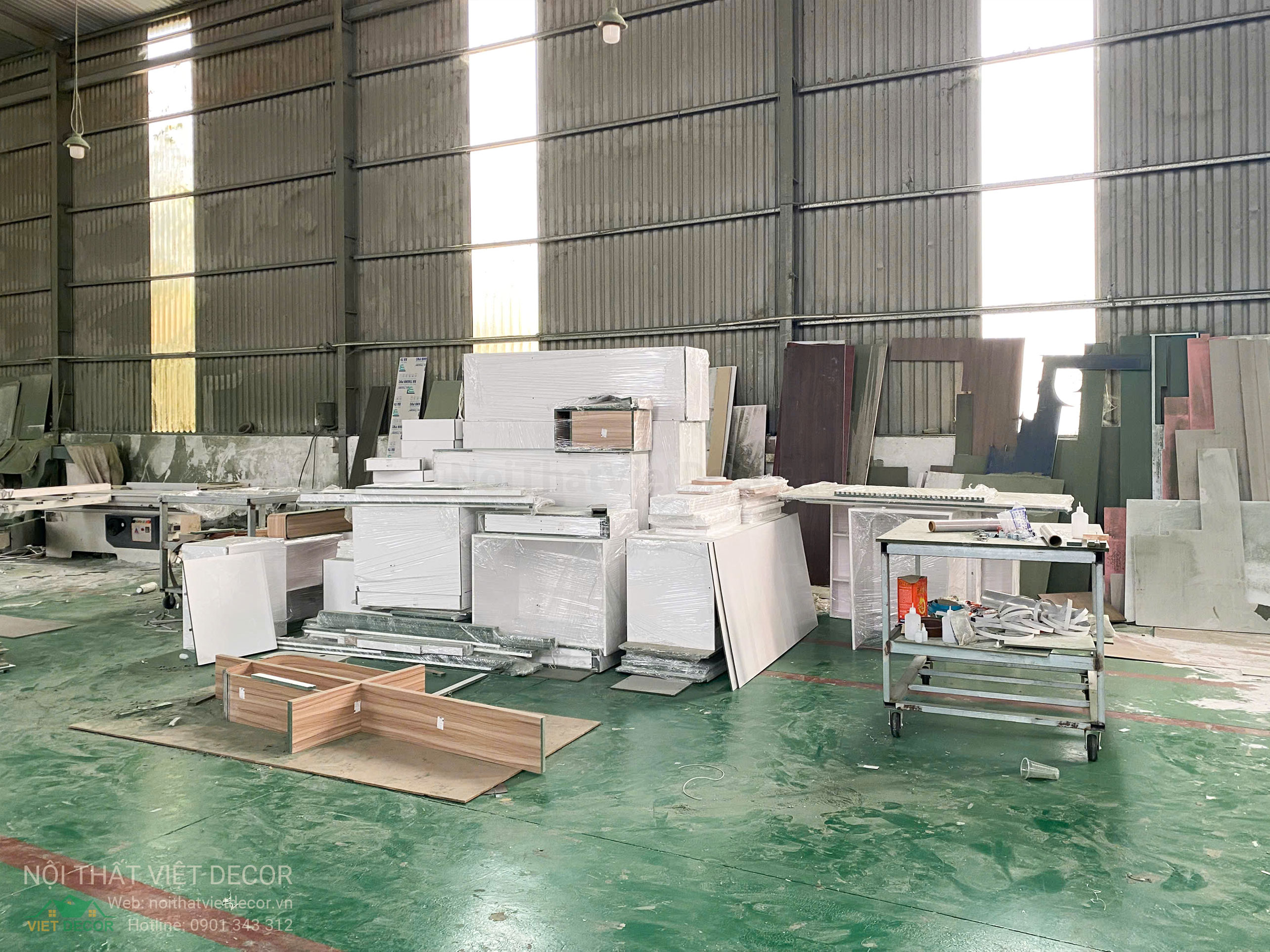 Nội Thất Việt Decor thiết kế thi công trang trí xây dựng hoàn thiện, nội thất căn hộ 2 phòng ngủ dự án chung cư Lavida Plus quận 7 tp HCM, cắt ván