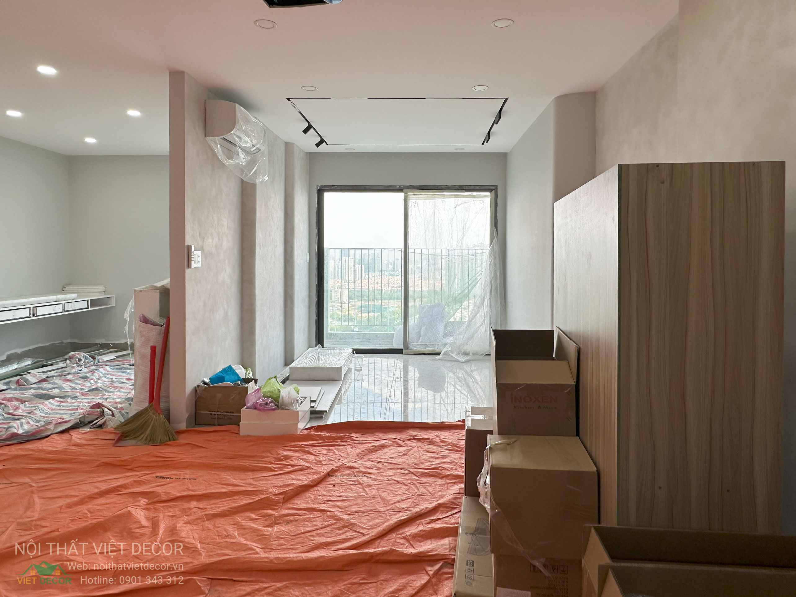 Nội Thất Việt Decor thiết kế thi công trang trí xây dựng hoàn thiện, nội thất căn hộ 2 phòng ngủ dự án chung cư Lavida Plus quận 7 tp HCM, lắp đặt nội thất