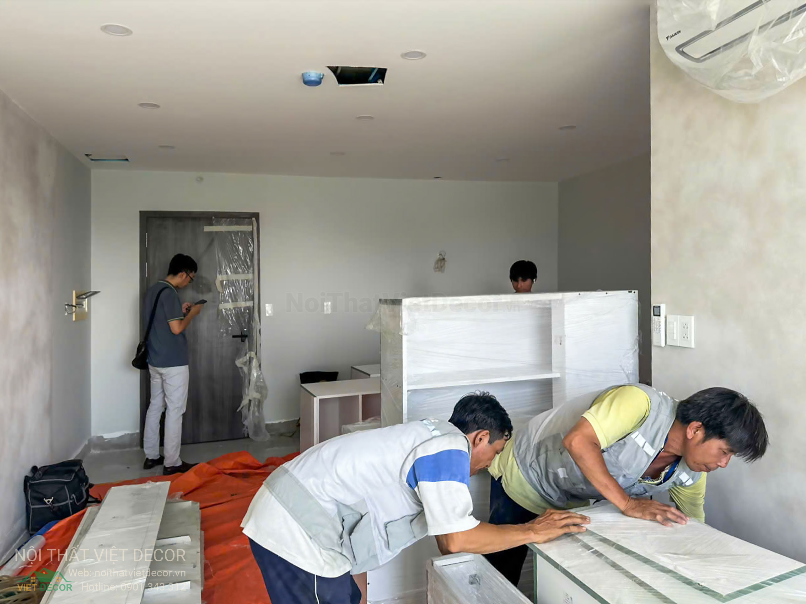 Nội Thất Việt Decor thiết kế thi công trang trí xây dựng hoàn thiện, nội thất căn hộ 2 phòng ngủ dự án chung cư Lavida Plus quận 7 tp HCM, lắp đặt nội thất