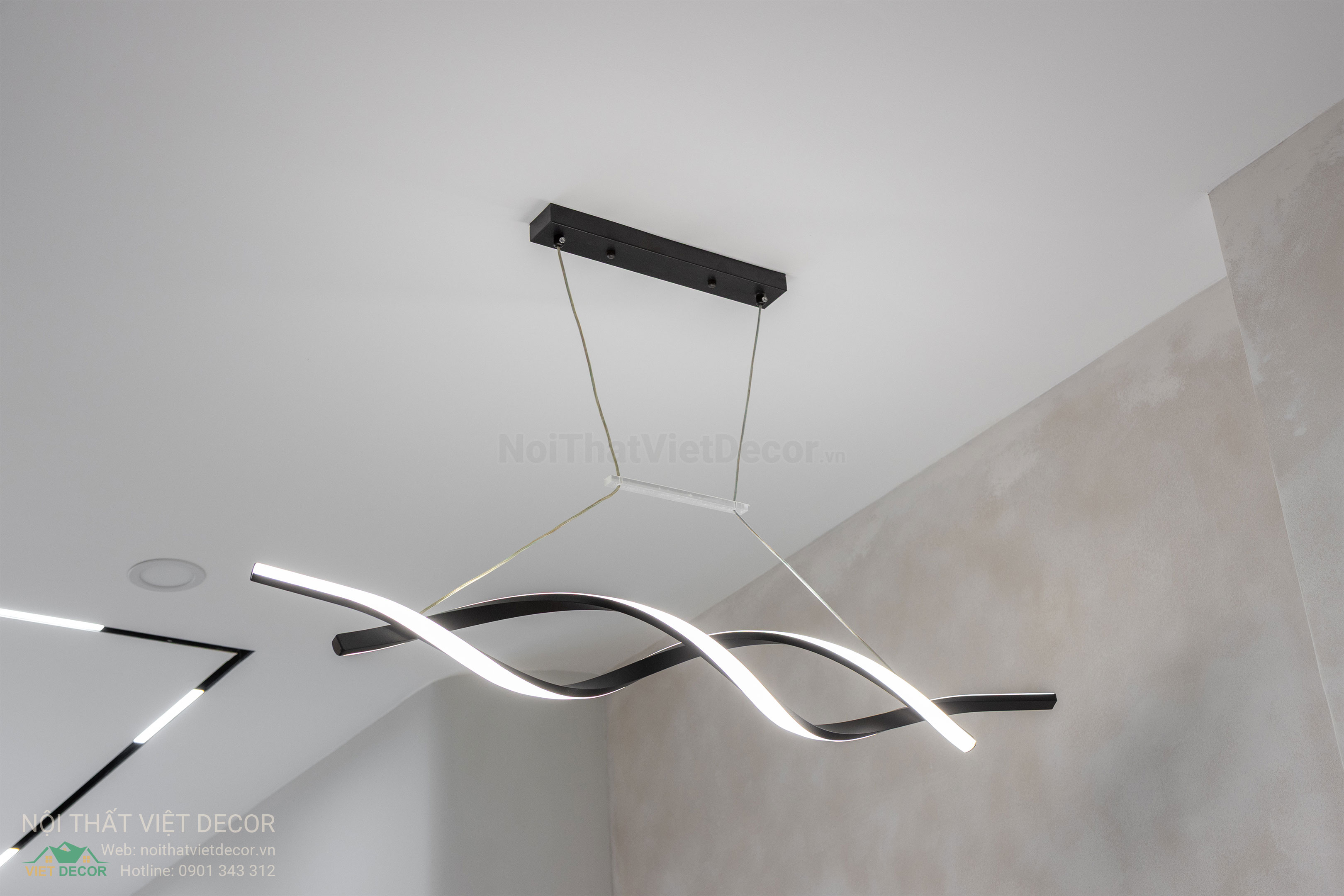 Nội Thất Việt Decor thiết kế thi công trang trí xây dựng hoàn thiện, nội thất căn hộ 2 phòng ngủ dự án chung cư Lavida Plus quận 7 tp HCM, phòng khách bếp
