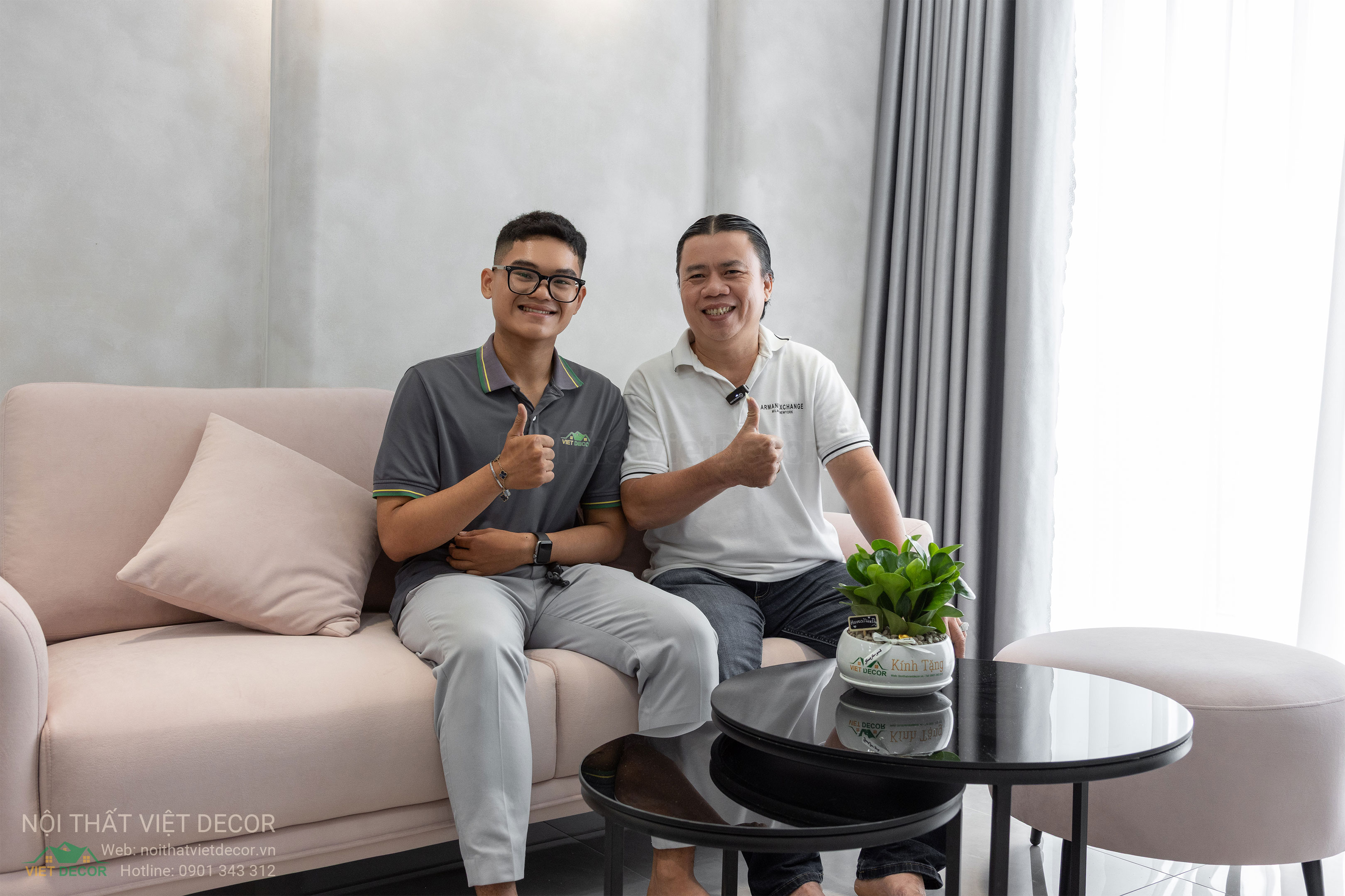 Nội Thất Việt Decor thiết kế thi công trang trí xây dựng hoàn thiện, nội thất căn hộ 2 phòng ngủ dự án chung cư Lavida Plus quận 7 tp HCM, phòng khách bếp