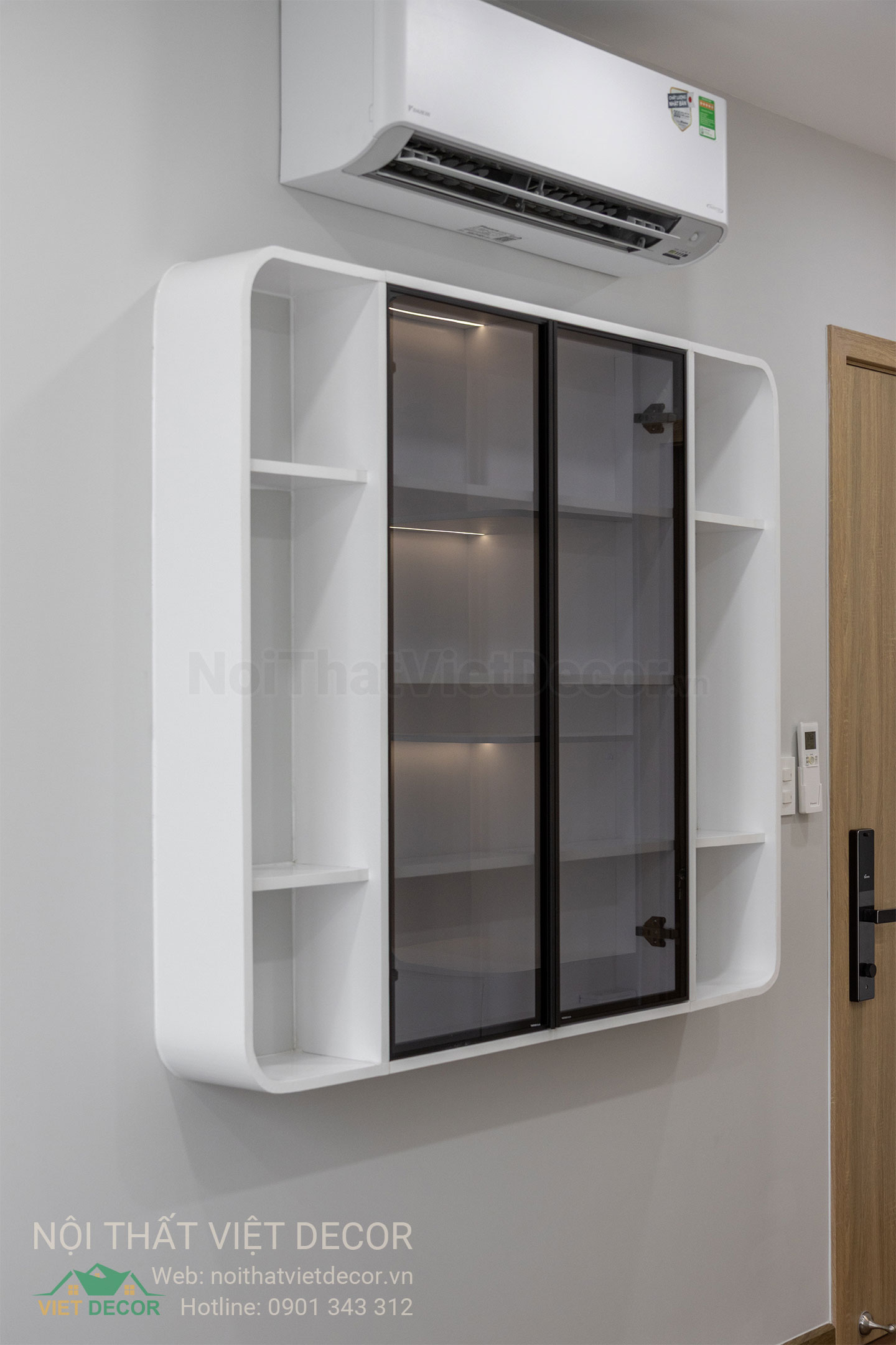 Nội Thất Việt Decor thiết kế thi công trang trí xây dựng hoàn thiện, nội thất căn hộ 2 phòng ngủ dự án chung cư Lavida Plus quận 7 tp HCM, phòng ngủ
