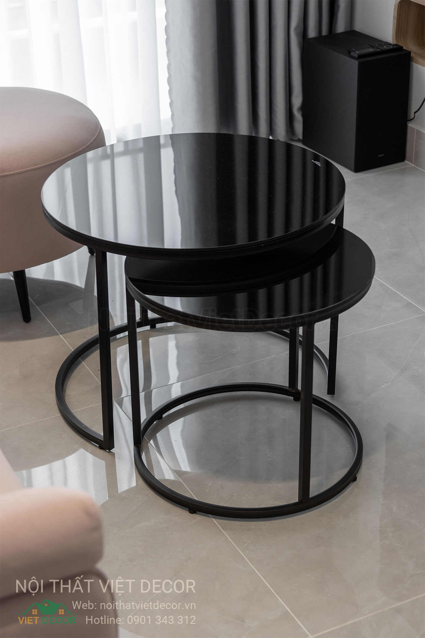 Nội Thất Việt Decor thiết kế thi công trang trí xây dựng hoàn thiện, nội thất căn hộ 2 phòng ngủ dự án chung cư Lavida Plus quận 7 tp HCM, phòng khách bếp