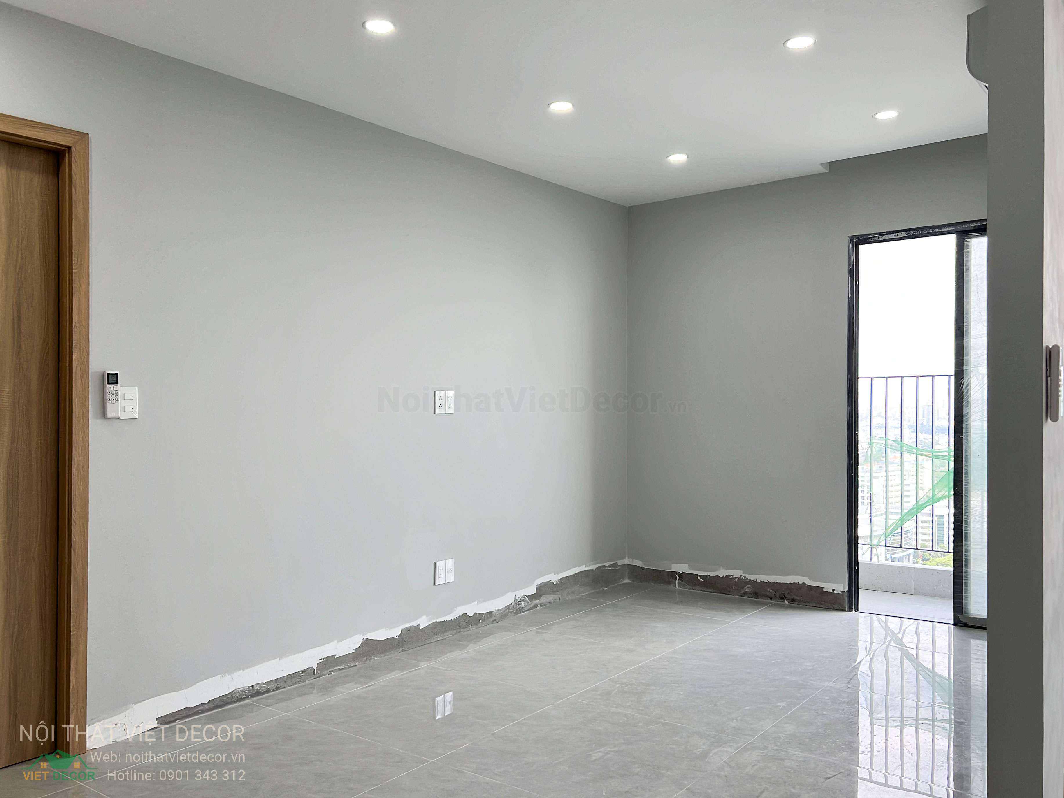 Nội Thất Việt Decor thiết kế thi công trang trí xây dựng hoàn thiện, nội thất căn hộ 2 phòng ngủ dự án chung cư Lavida Plus quận 7 tp HCM, hoàn thiện cơ bản