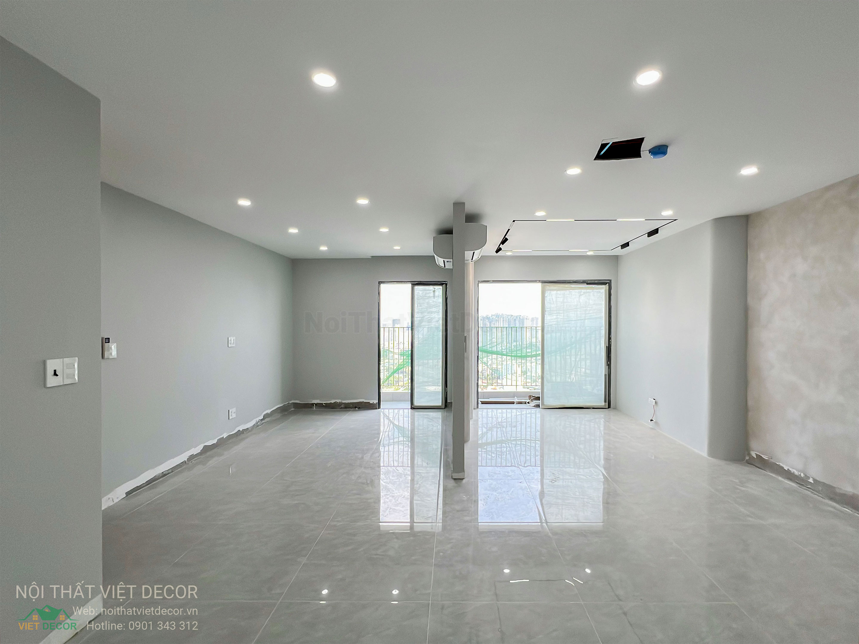 Nội Thất Việt Decor thiết kế thi công trang trí xây dựng hoàn thiện, nội thất căn hộ 2 phòng ngủ dự án chung cư Lavida Plus quận 7 tp HCM, hoàn thiện cơ bản