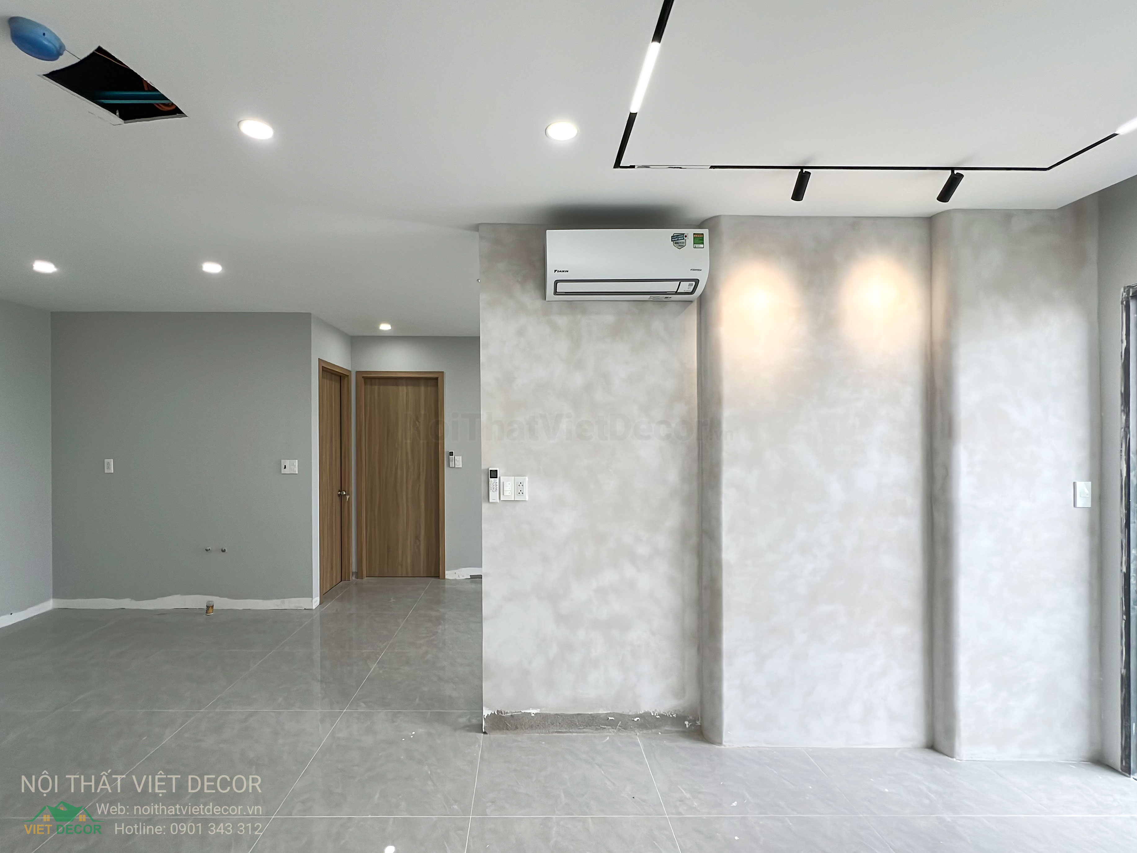 Nội Thất Việt Decor thiết kế thi công trang trí xây dựng hoàn thiện, nội thất căn hộ 2 phòng ngủ dự án chung cư Lavida Plus quận 7 tp HCM, hoàn thiện cơ bản