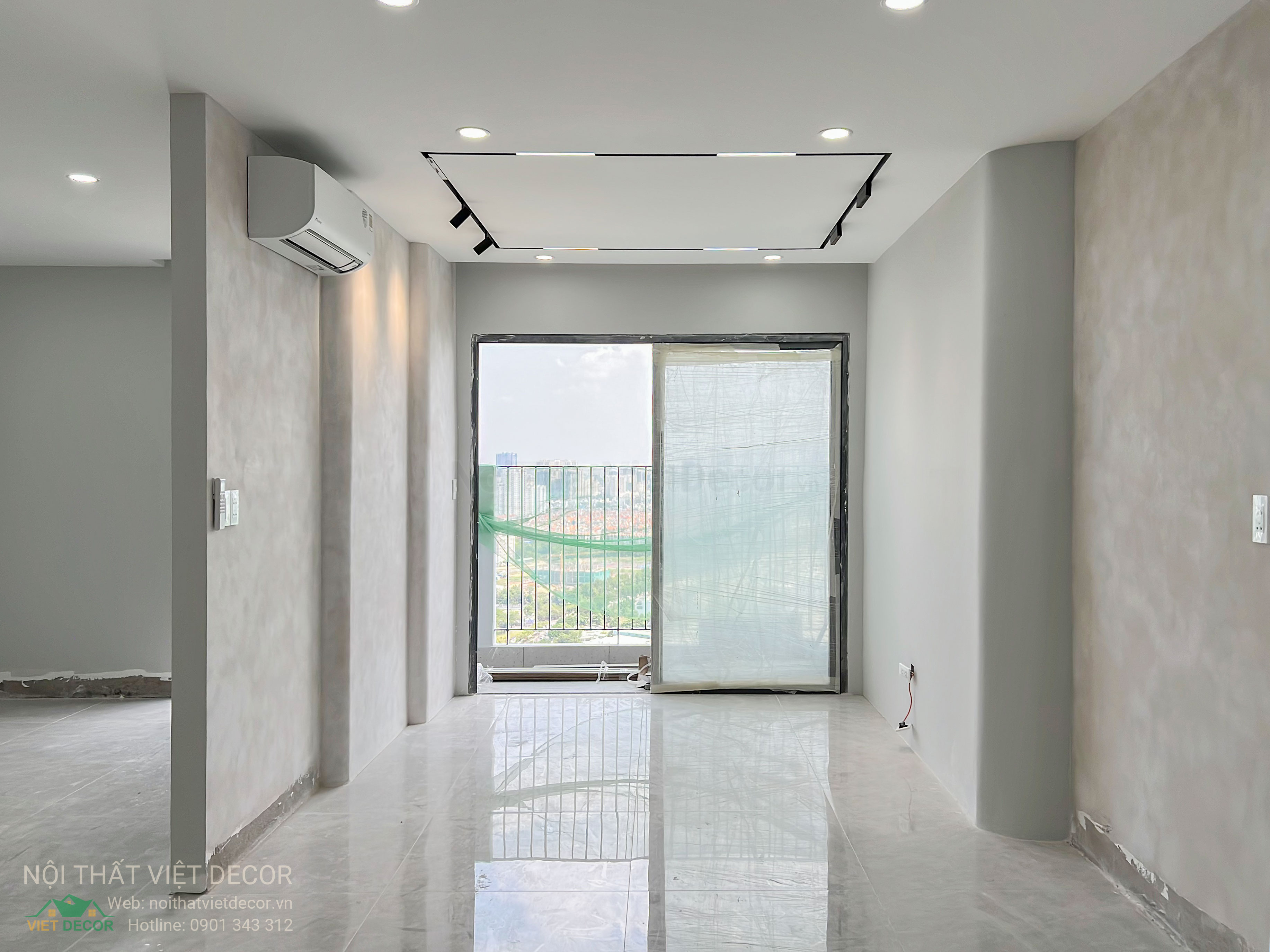 Nội Thất Việt Decor thiết kế thi công trang trí xây dựng hoàn thiện, nội thất căn hộ 2 phòng ngủ dự án chung cư Lavida Plus quận 7 tp HCM, hoàn thiện cơ bản