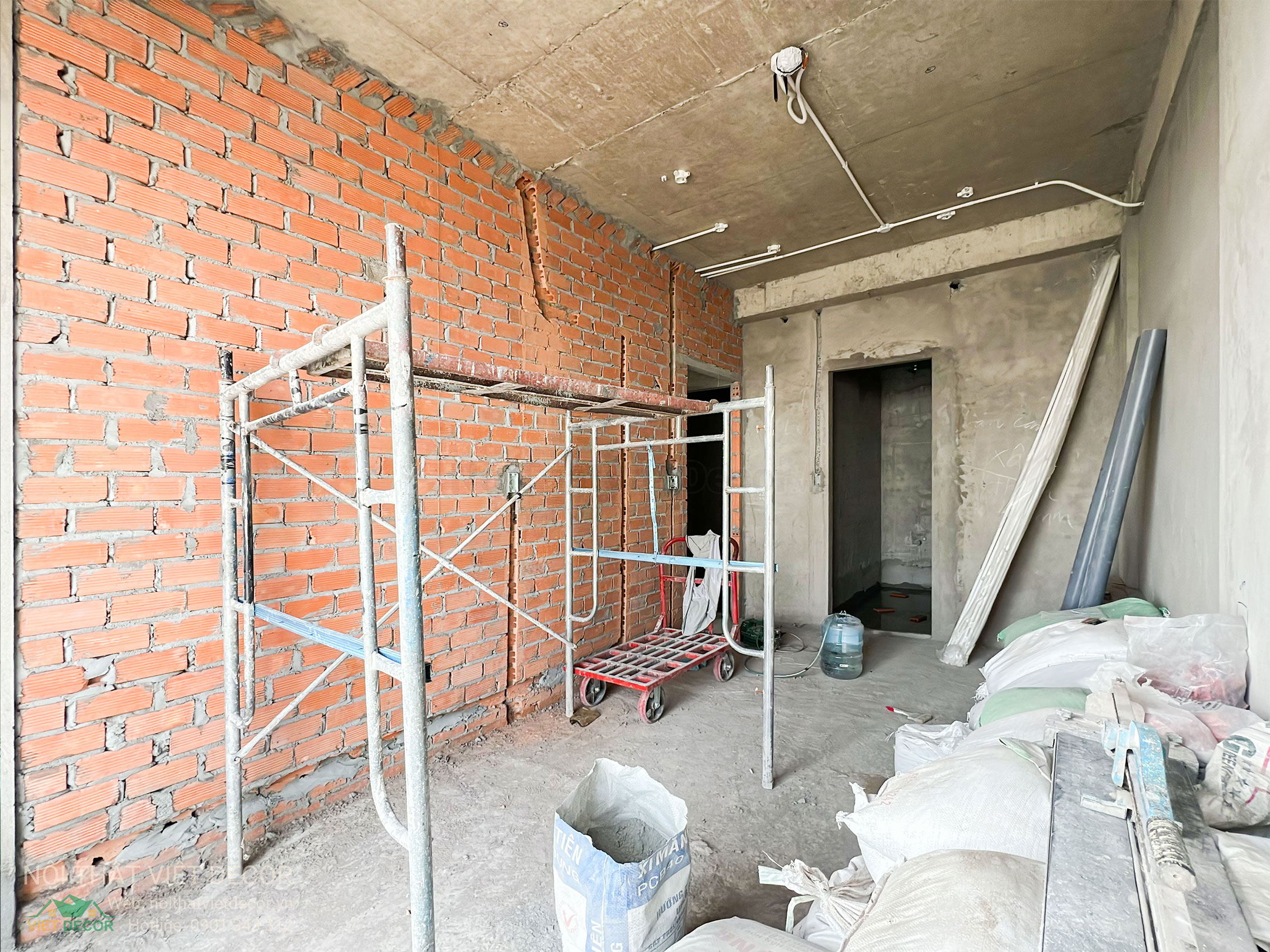 Nội Thất Việt Decor thiết kế thi công trang trí xây dựng hoàn thiện, nội thất căn hộ 2 phòng ngủ dự án chung cư Lavida Plus quận 7 tp HCM, thi công hoàn thiện