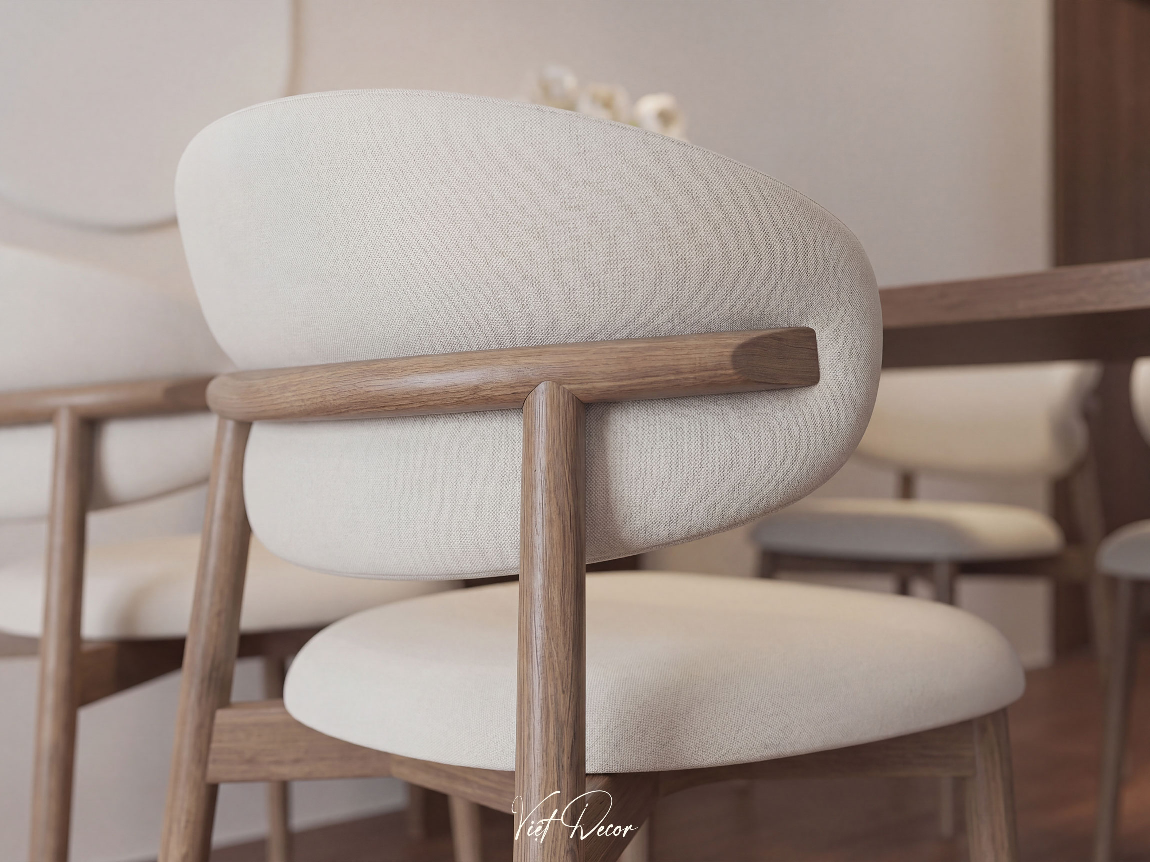 Nội Thất Việt Decor thiết kế thi công nội thất căn hộ 2 phòng ngủ chung cư Victoria Village Tp HCM, ghế ăn