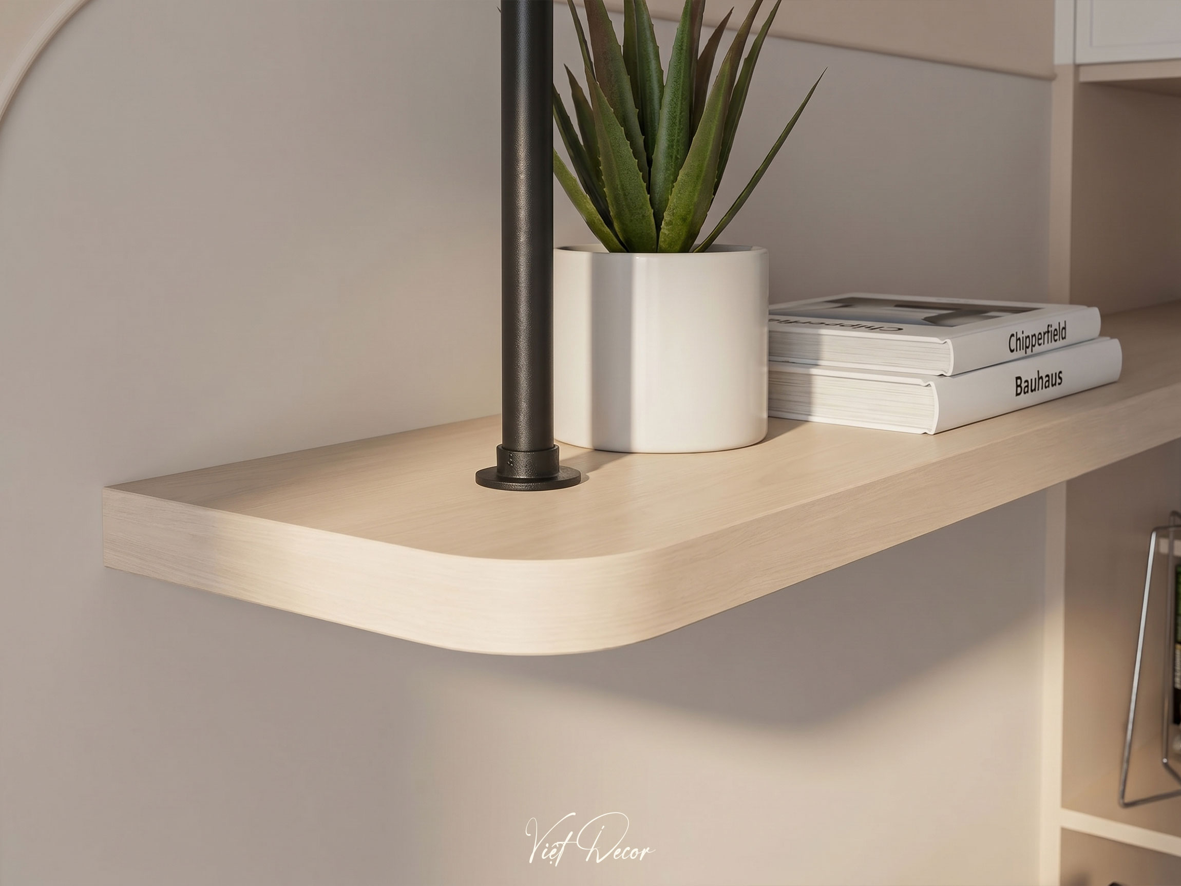 Nội Thất Việt Decor thiết kế thi công nội thất căn hộ 2 phòng ngủ chung cư Victoria Village Tp HCM, đợt treo tường