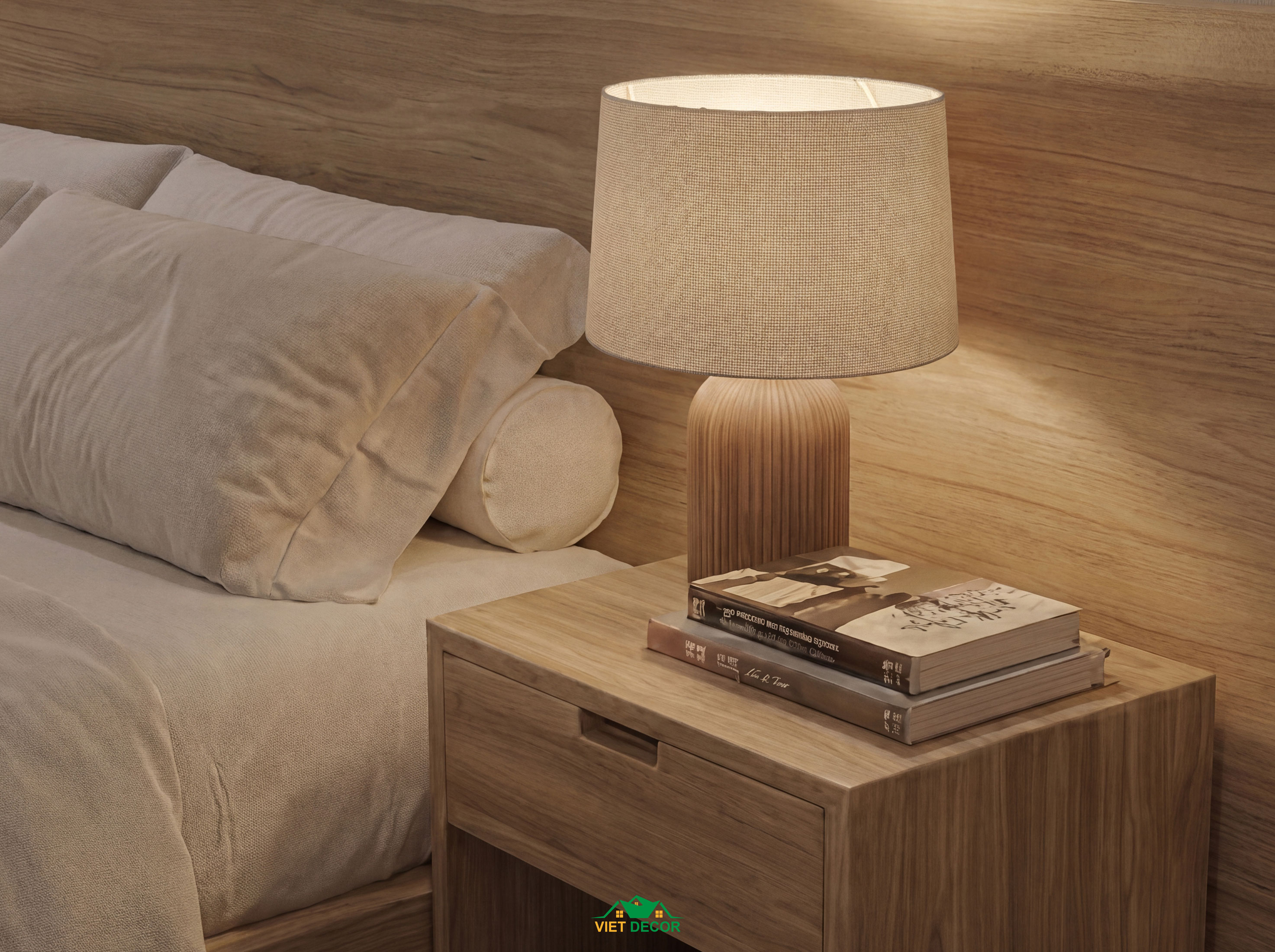 Nội Thất Việt Decor thiết kế thi công nội thất phòng ngủ nhỏ căn hộ 2 phòng ngủ chung cư Victoria Village TP HCM