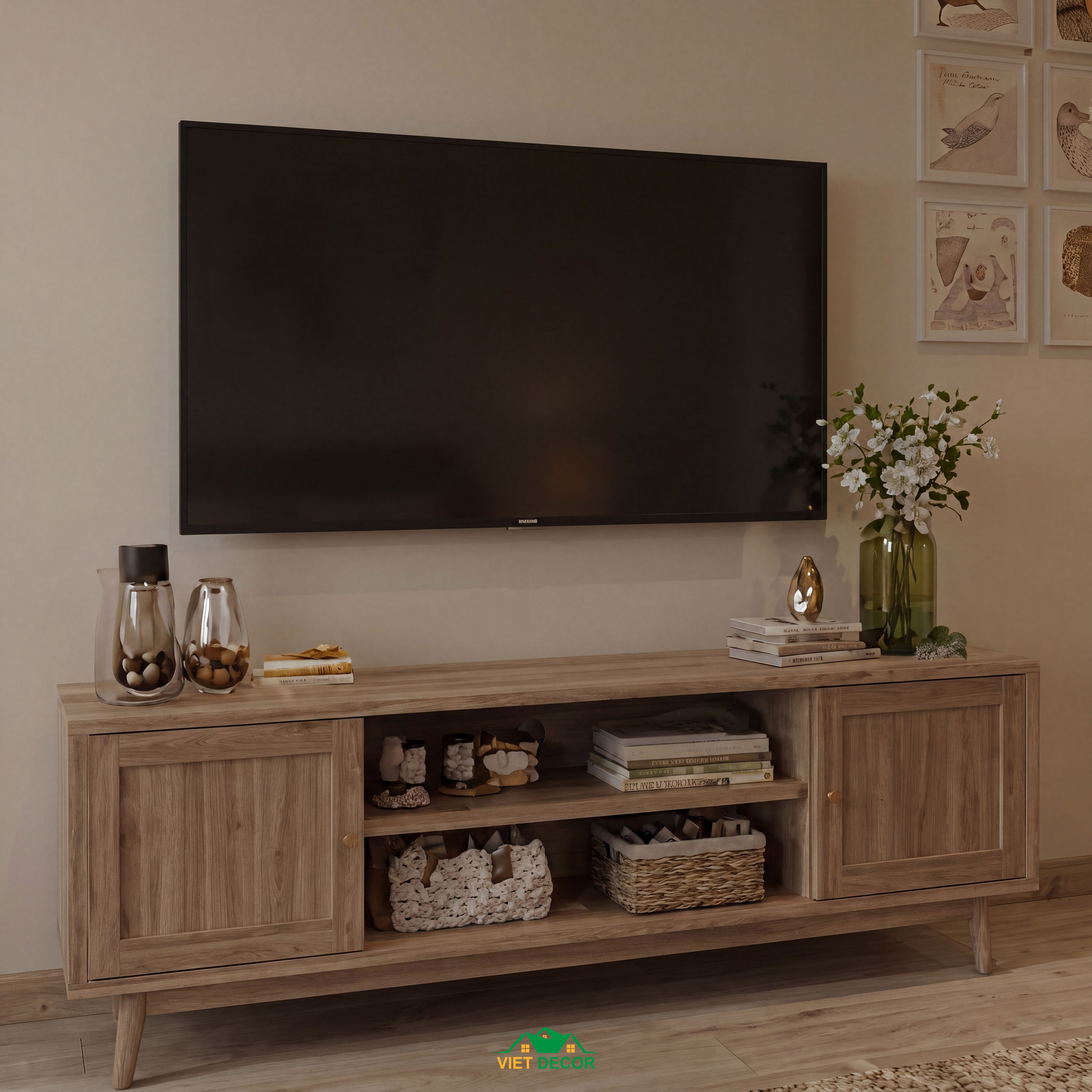 Nội Thất Việt Decor thiết kế thi công nội thất phòng ngủ master căn hộ 2 phòng ngủ chung cư Victoria Village TP HCM