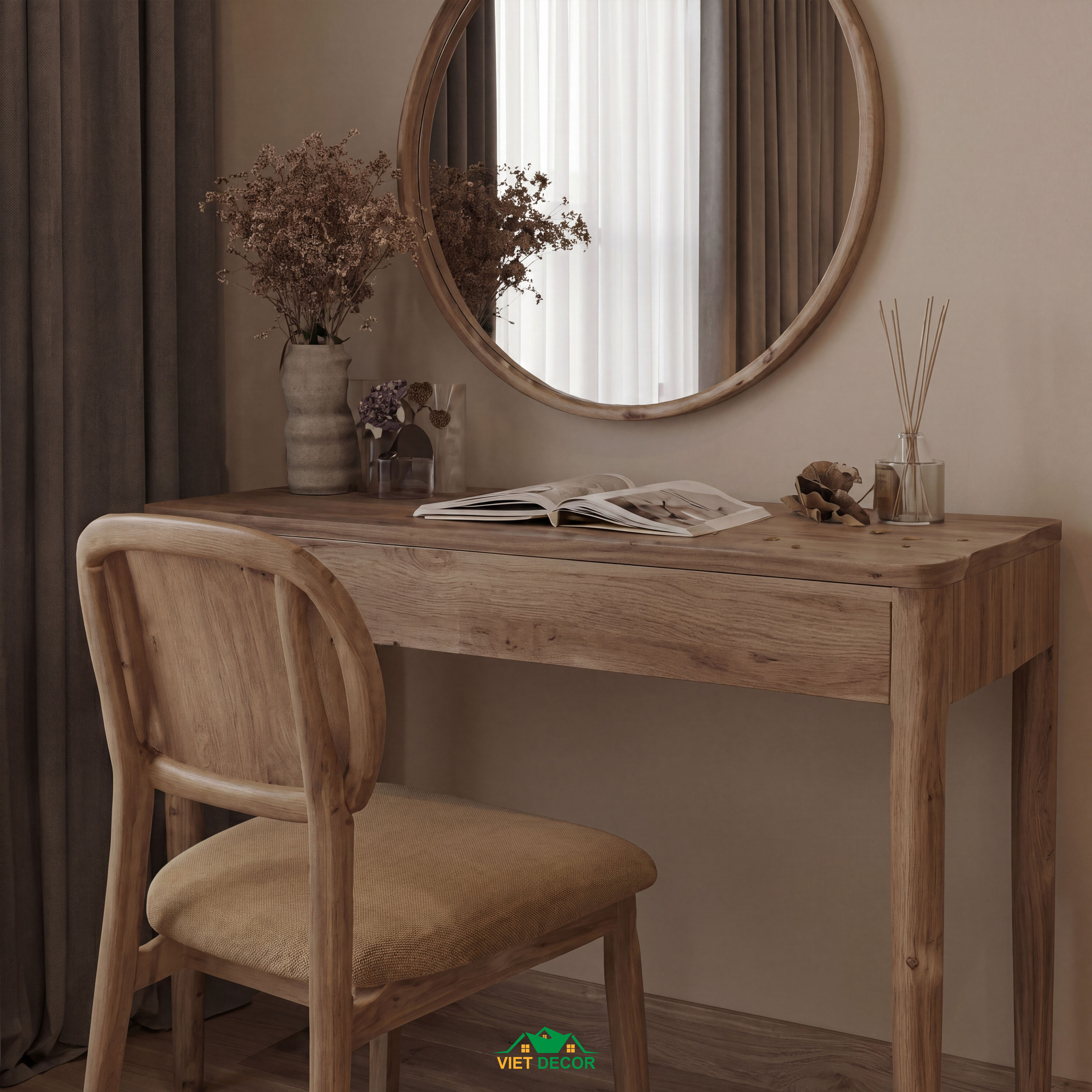 Nội Thất Việt Decor thiết kế thi công nội thất phòng ngủ master căn hộ 2 phòng ngủ chung cư Victoria Village TP HCM
