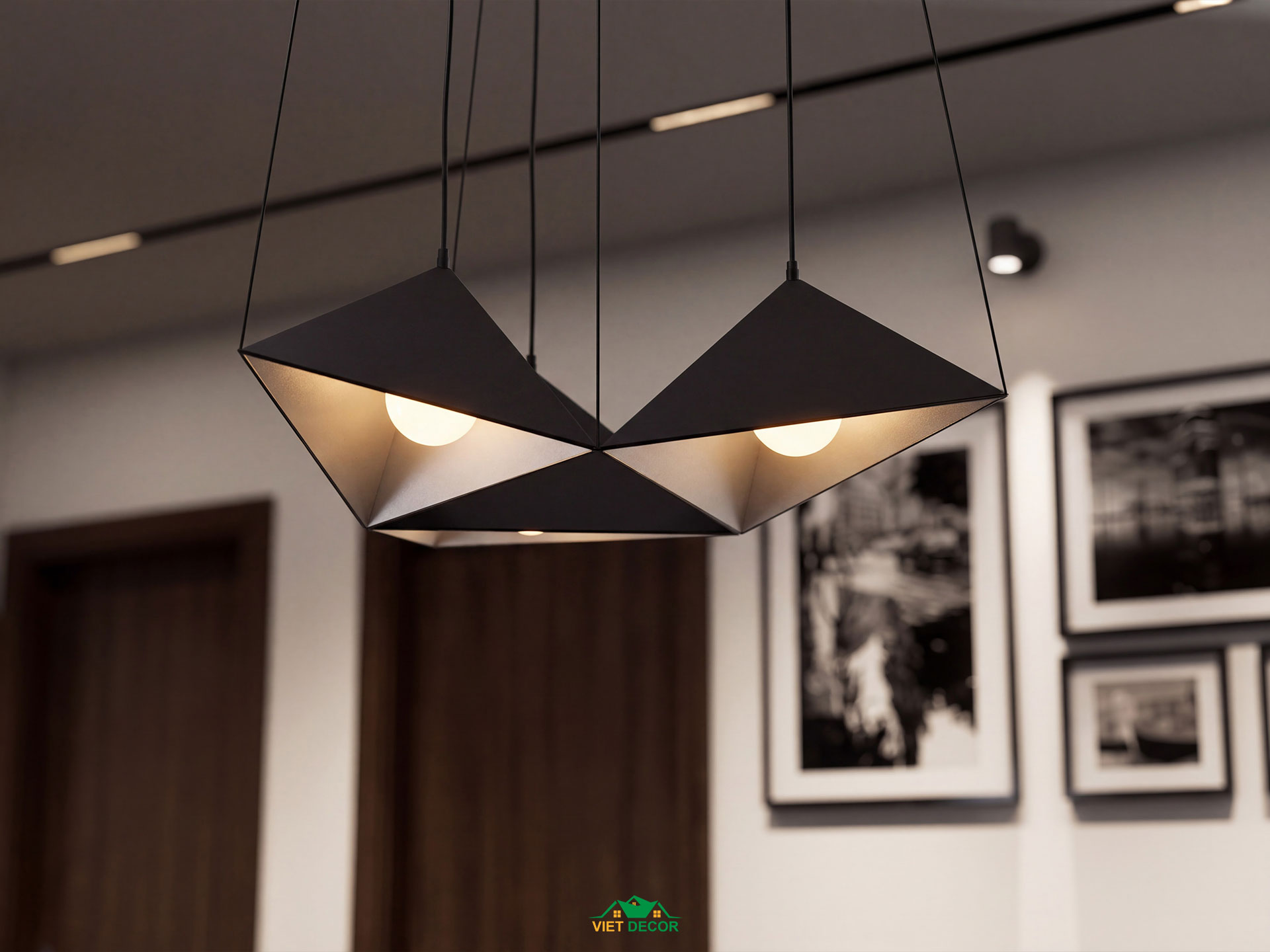 Nội Thất Việt Decor thiết kế thi công nội thất căn hộ 3 phòng ngủ dự án Essensia Sky TP HCM, đèn bàn ăn