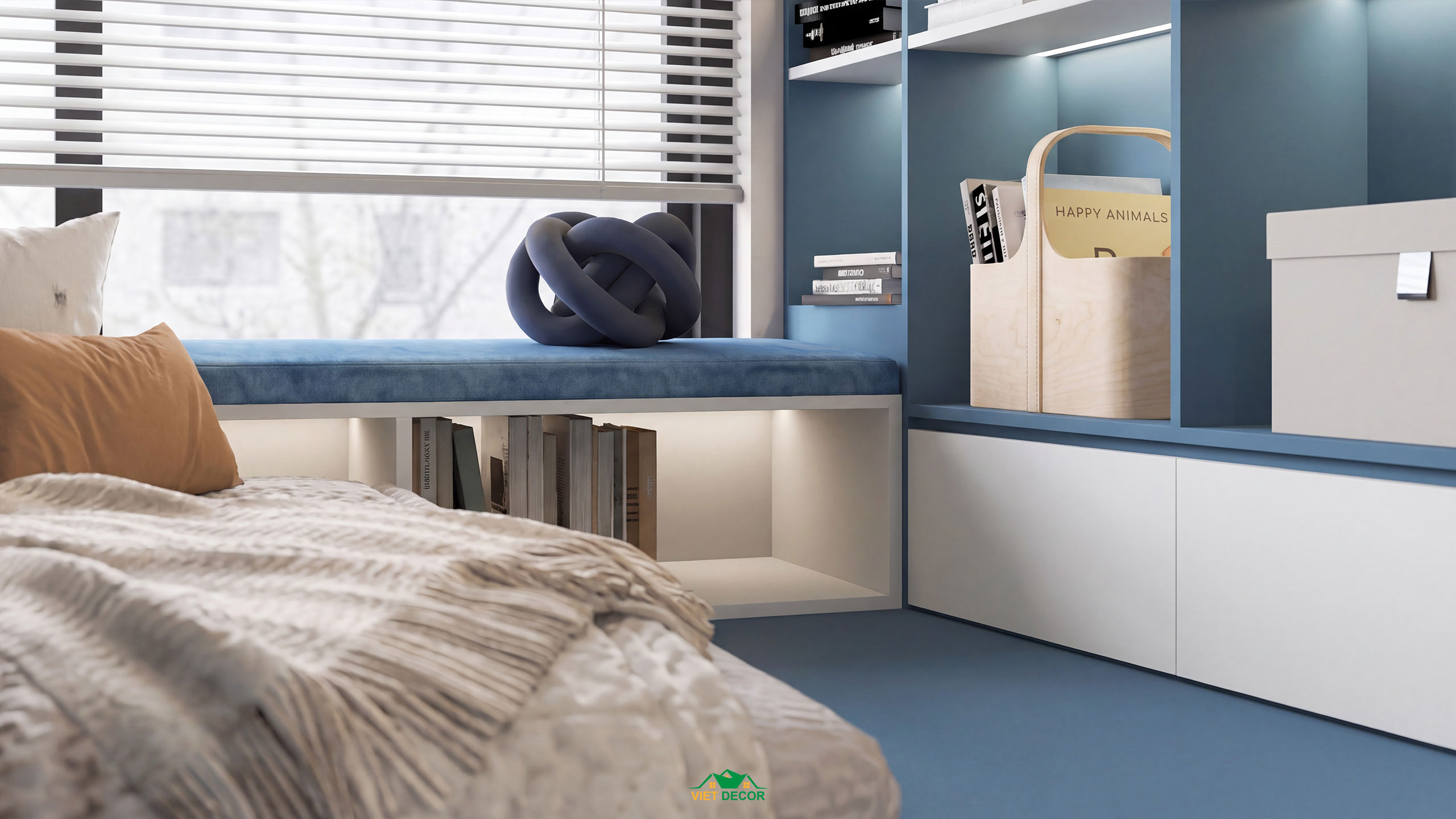 Nội Thất Việt Decor thiết kế thi công nội thất căn hộ 3 phòng ngủ dự án Essensia Sky TP HCM, phòng ngủ bé