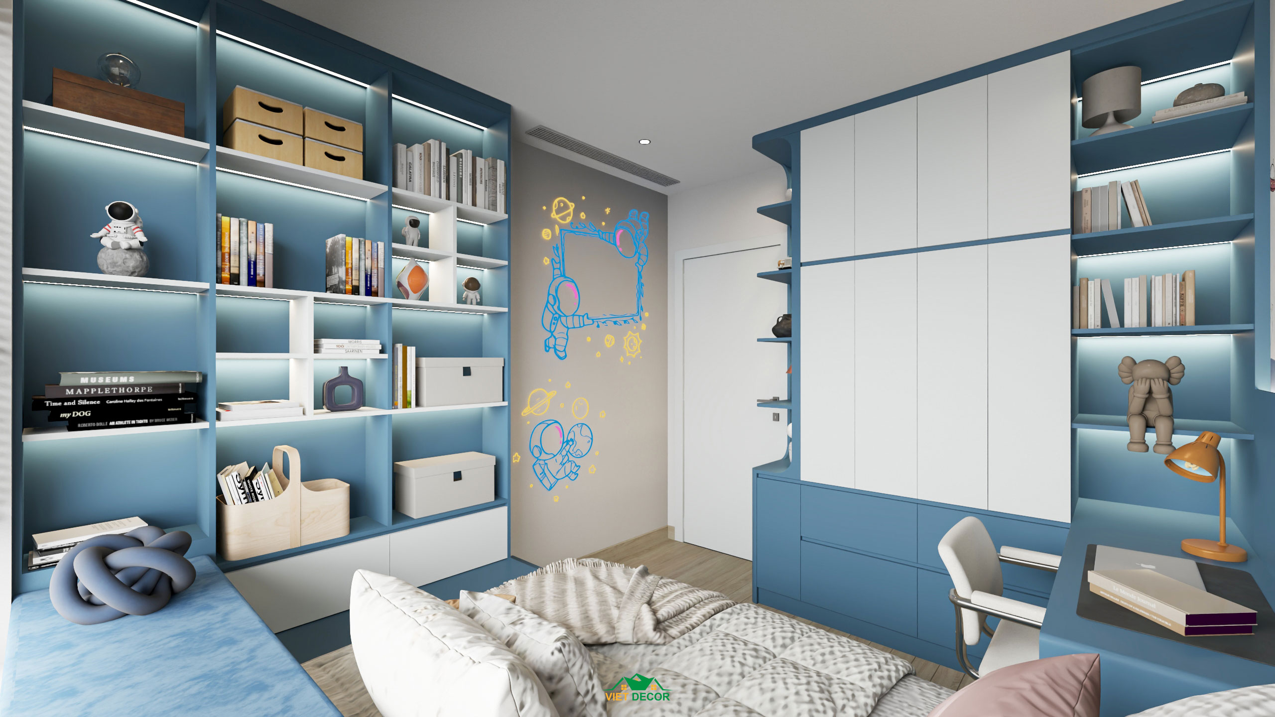 Nội Thất Việt Decor thiết kế thi công nội thất căn hộ 3 phòng ngủ dự án Essensia Sky TP HCM, phòng ngủ bé
