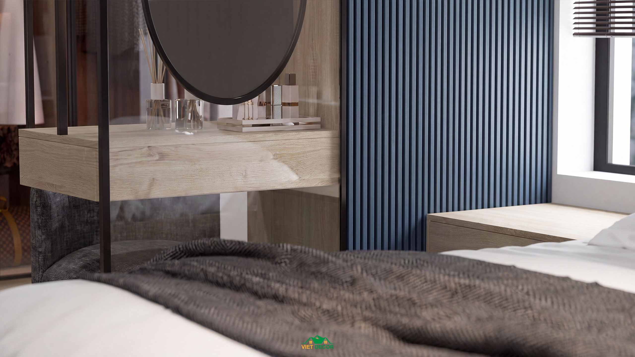 Nội Thất Việt Decor thiết kế thi công nội thất căn hộ 3 phòng ngủ dự án Essensia Sky TP HCM, phòng ngủ master