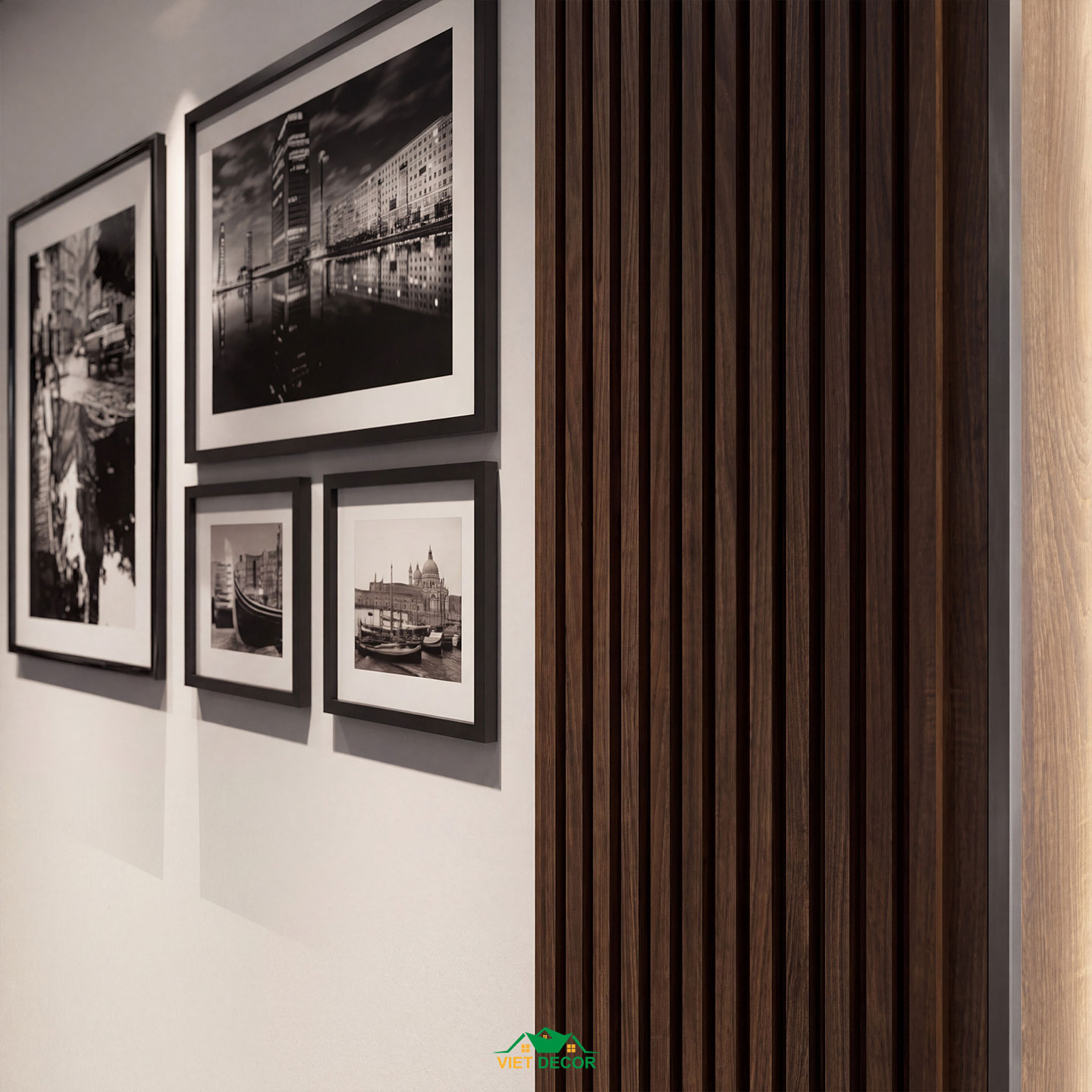 Nội Thất Việt Decor thiết kế thi công nội thất căn hộ 3 phòng ngủ dự án Essensia Sky TP HCM, vách ốp tường