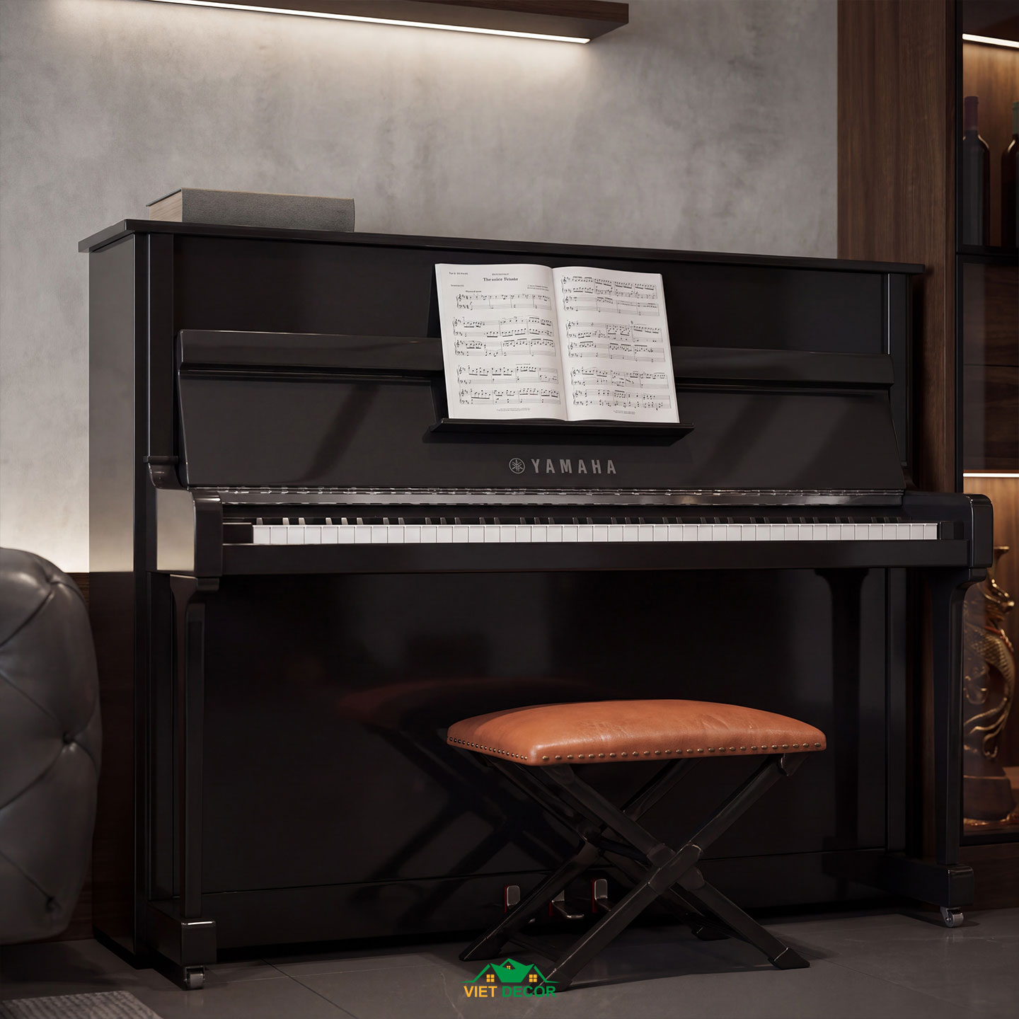 Nội Thất Việt Decor thiết kế thi công nội thất căn hộ 3 phòng ngủ dự án Essensia Sky TP HCM, đàn piano