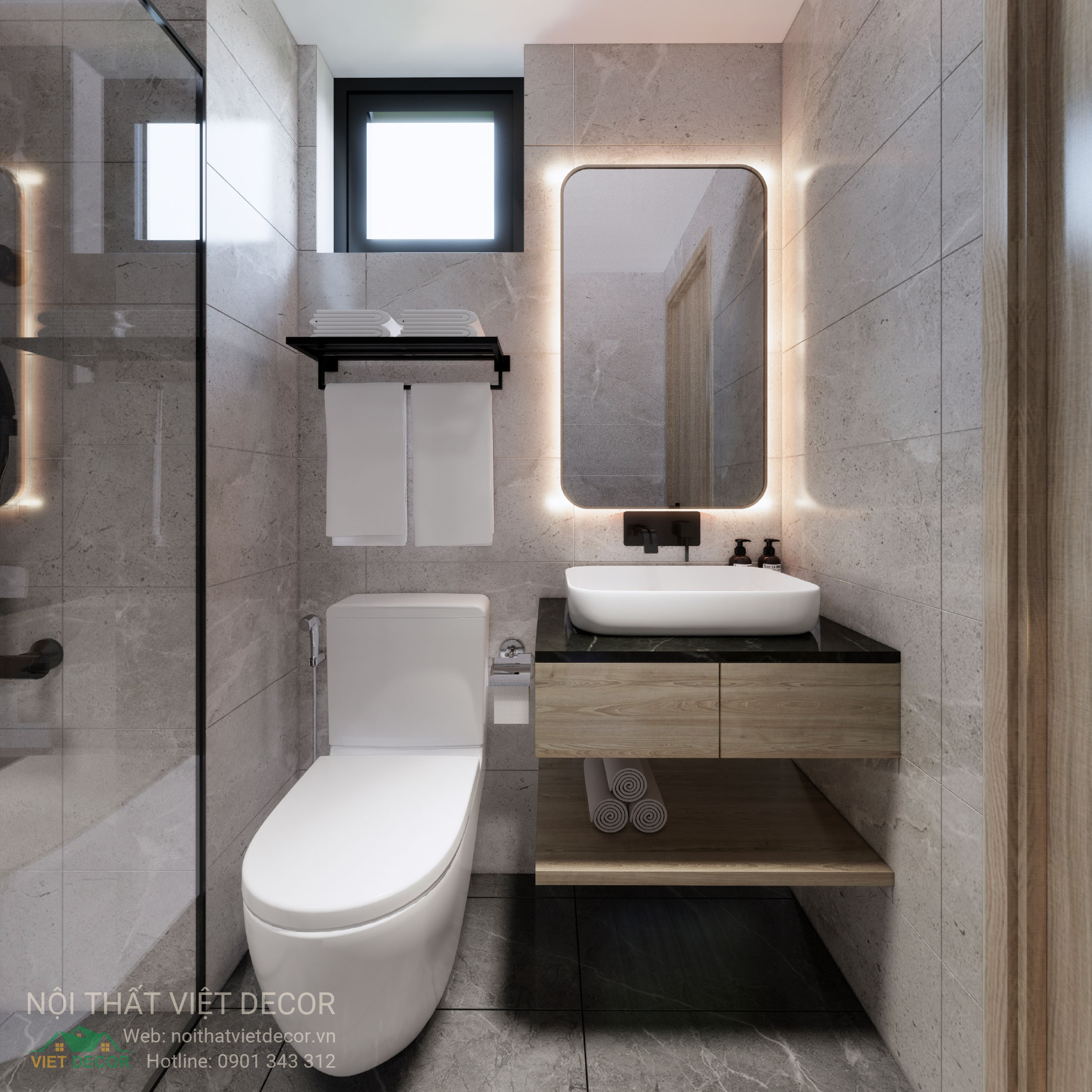 Nội Thất Việt Decor thiết kế thi công trang trí xây dựng hoàn thiện, nội thất căn hộ 3 phòng ngủ dự án chung cư Lavida Plus quận 7 phường Tân Hưng tp HCM