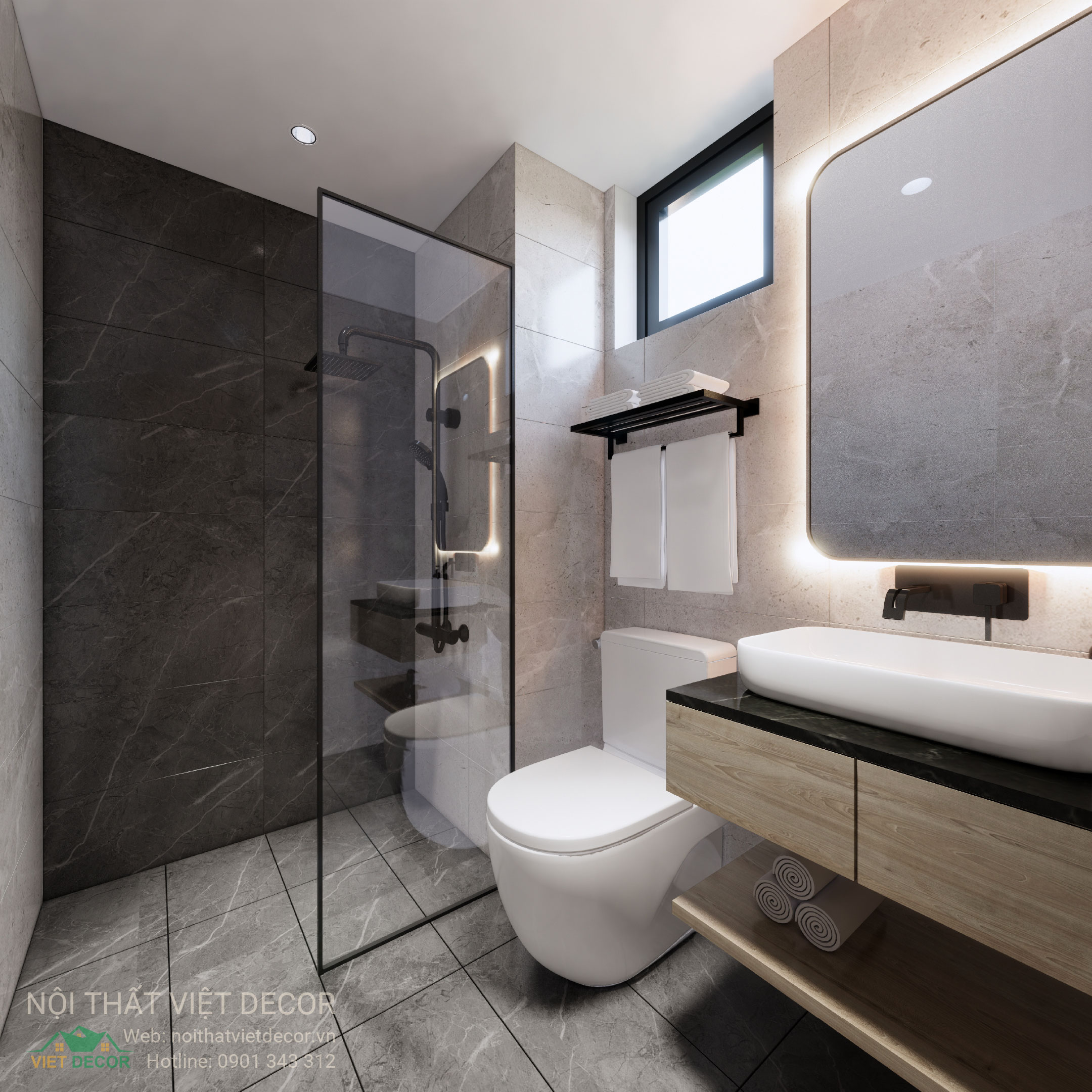 Nội Thất Việt Decor thiết kế thi công trang trí xây dựng hoàn thiện, nội thất căn hộ 3 phòng ngủ dự án chung cư Lavida Plus quận 7 phường Tân Hưng tp HCM