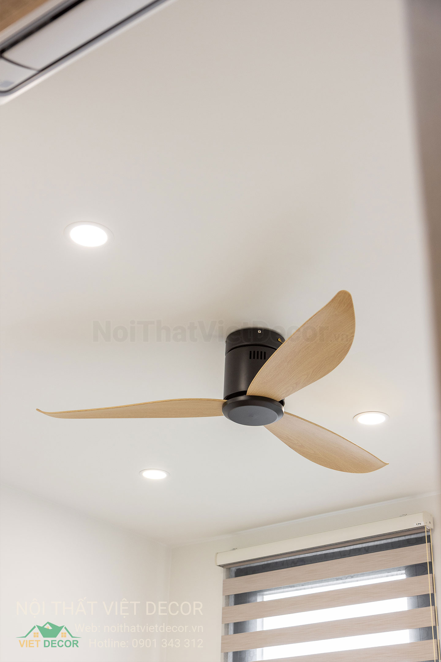 Nội Thất Việt Decor thiết kế thi công trang trí xây dựng hoàn thiện, nội thất căn hộ 3 phòng ngủ dự án chung cư Lavida Plus quận 7 phường Tân Hưng tp HCM quạt trần