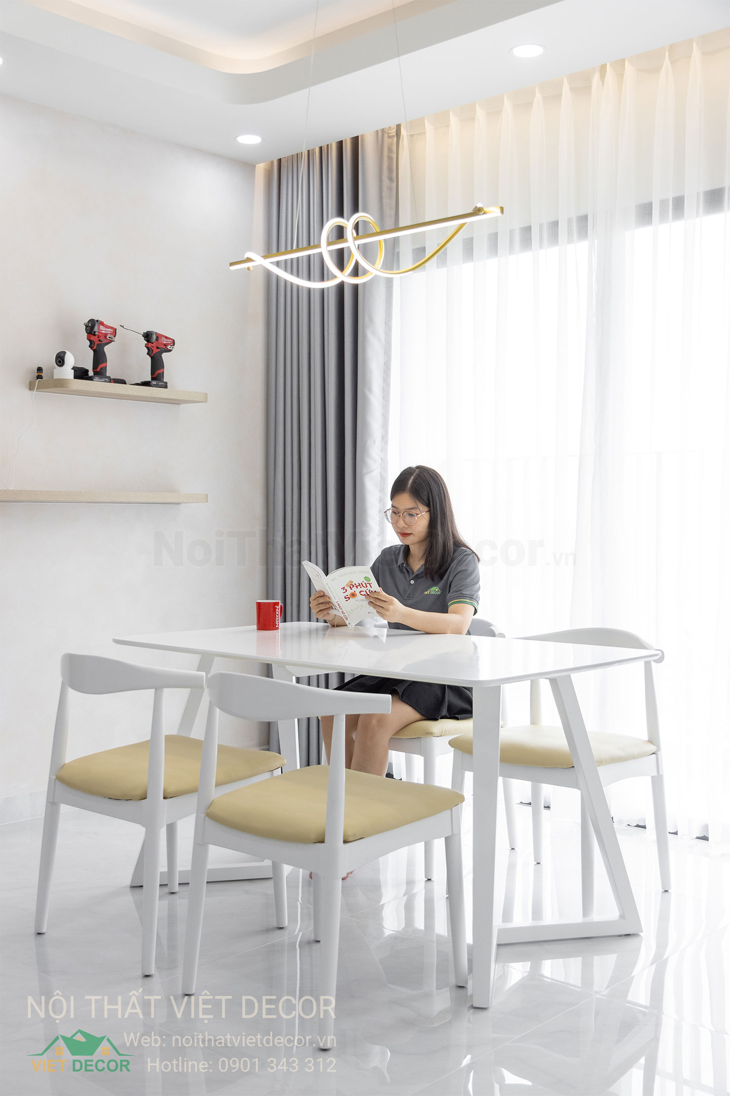 Nội Thất Việt Decor thiết kế thi công trang trí xây dựng hoàn thiện, nội thất căn hộ 3 phòng ngủ dự án chung cư Lavida Plus quận 7 phường Tân Hưng tp HCM
