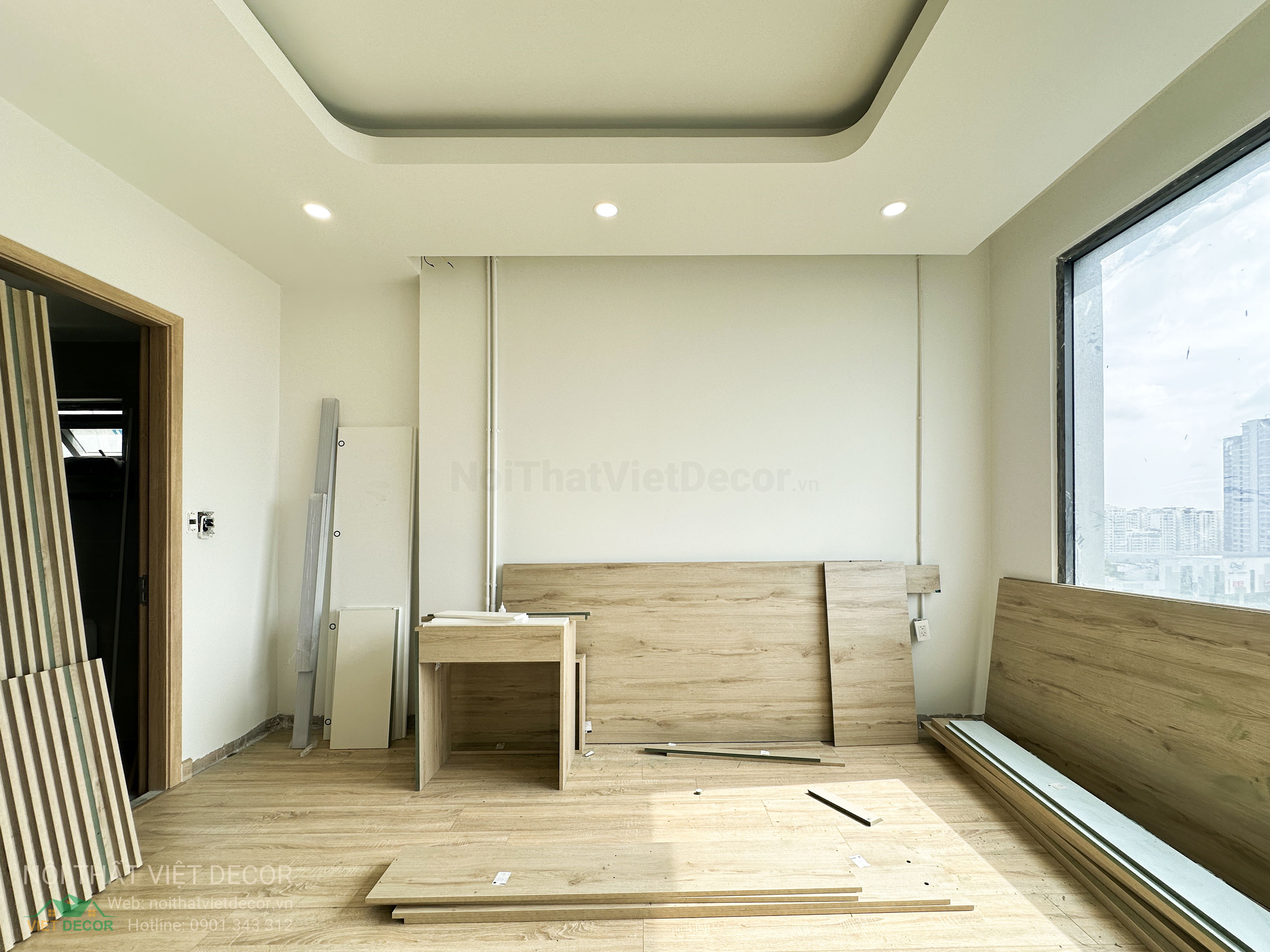 Nội Thất Việt Decor thiết kế thi công trang trí xây dựng hoàn thiện, nội thất căn hộ 3 phòng ngủ dự án chung cư Lavida Plus quận 7 phường Tân Hưng tp HCM thi công lắp đặt nội thất
