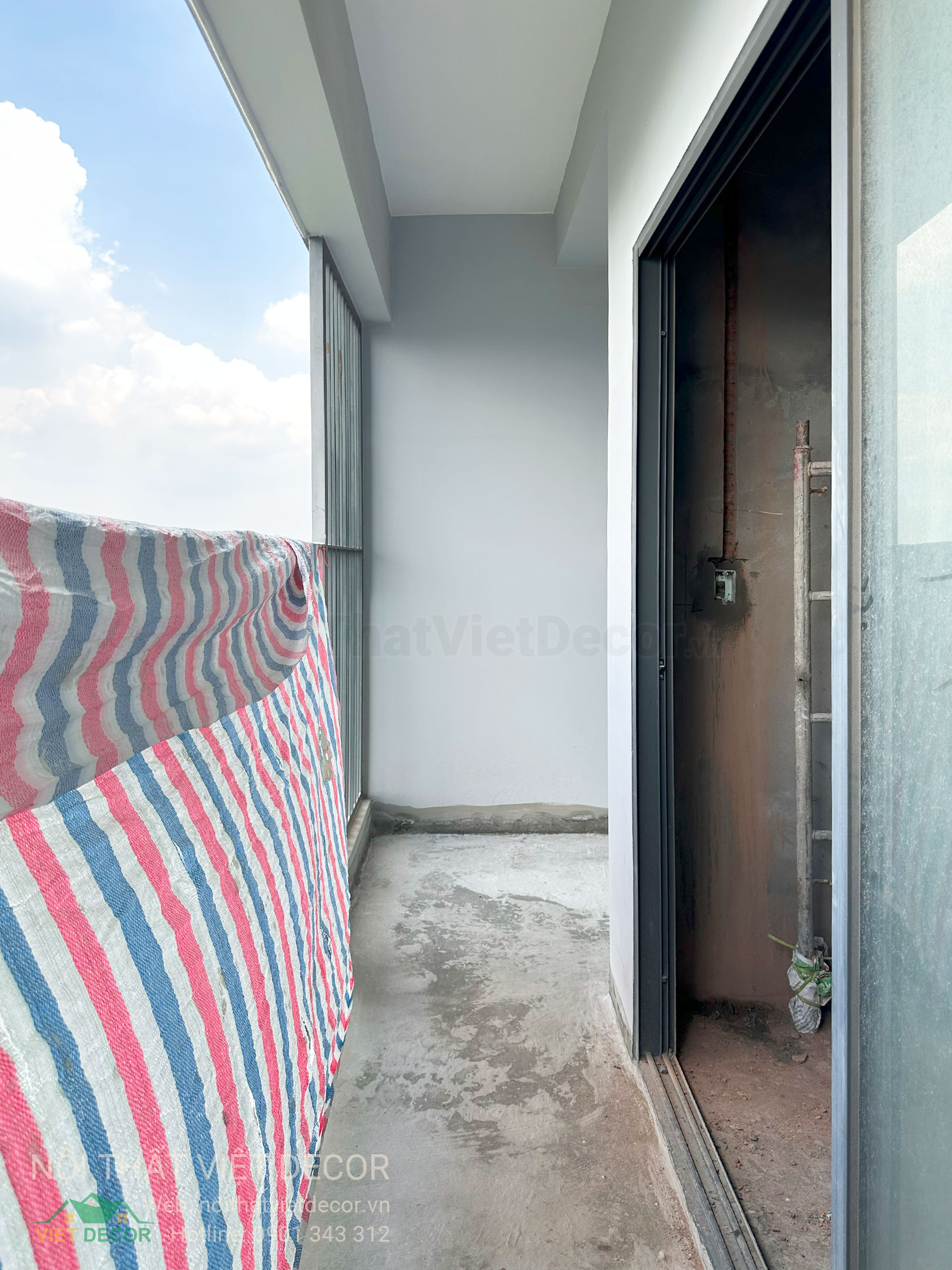 Nội Thất Việt Decor thiết kế thi công trang trí xây dựng hoàn thiện, nội thất căn hộ 3 phòng ngủ dự án chung cư Lavida Plus quận 7 phường Tân Hưng tp HCM bao che công trình thi công