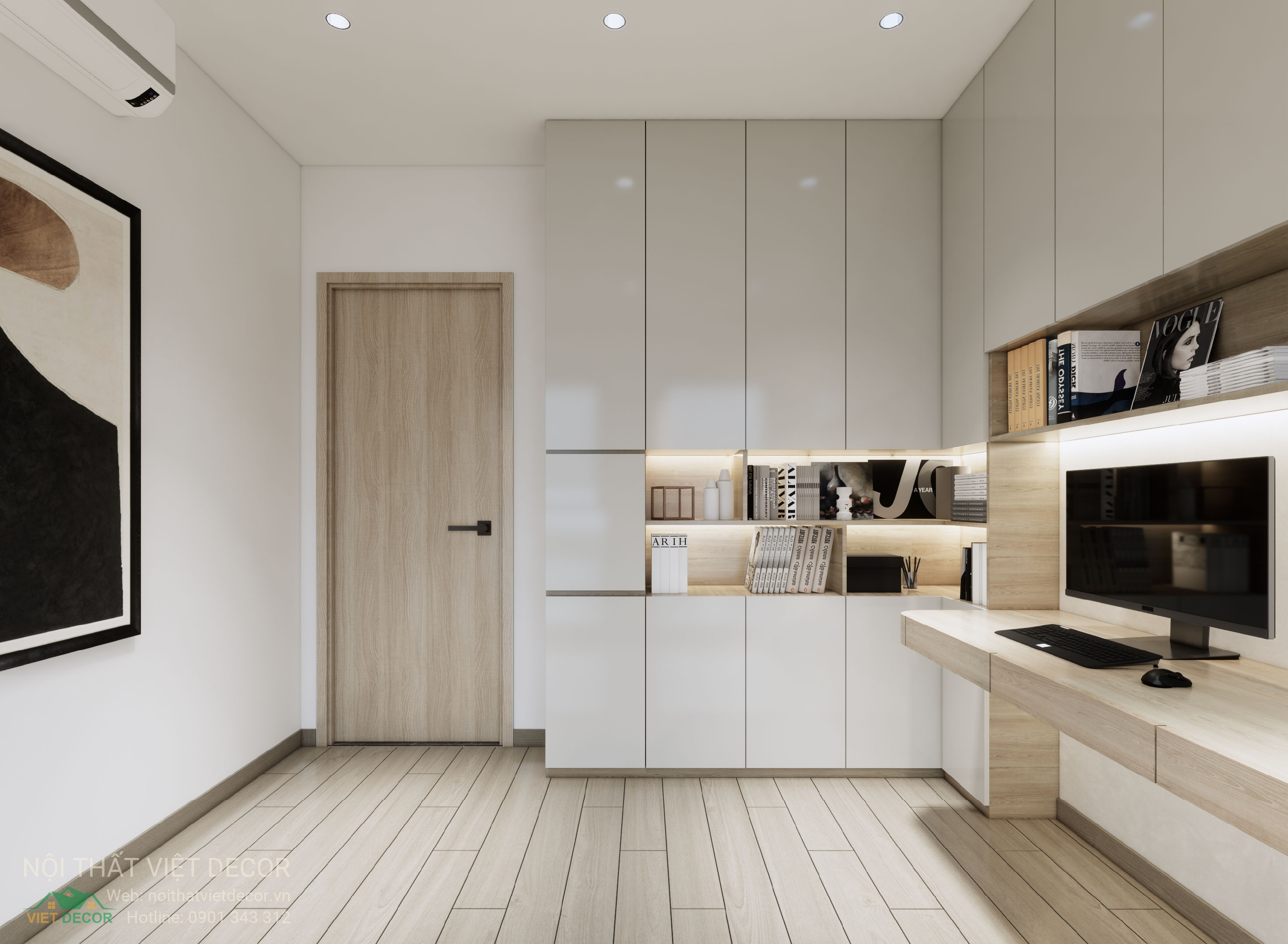 Nội Thất Việt Decor thiết kế thi công trang trí xây dựng hoàn thiện, nội thất căn hộ 3 phòng ngủ dự án chung cư Lavida Plus quận 7 phường Tân Hưng tp HCM