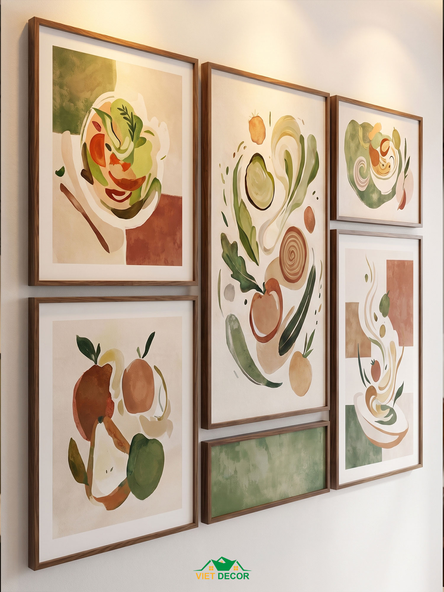 Nội Thất Việt Decor thiết kế thi công nội thất căn hộ 3 phòng ngủ chung cư Victoria Village TP HCM, tranh trang trí treo tường