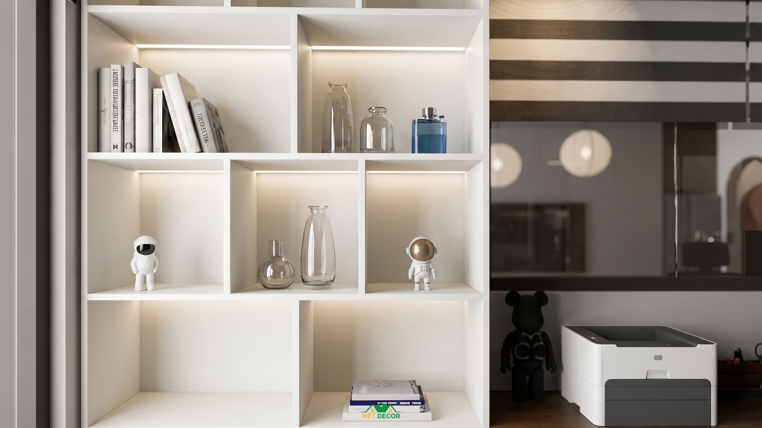 Nội Thất Việt Decor thiết kế thi công nội thất căn hộ 3 phòng ngủ chung cư Victoria Village TP HCM, phòng làm việc