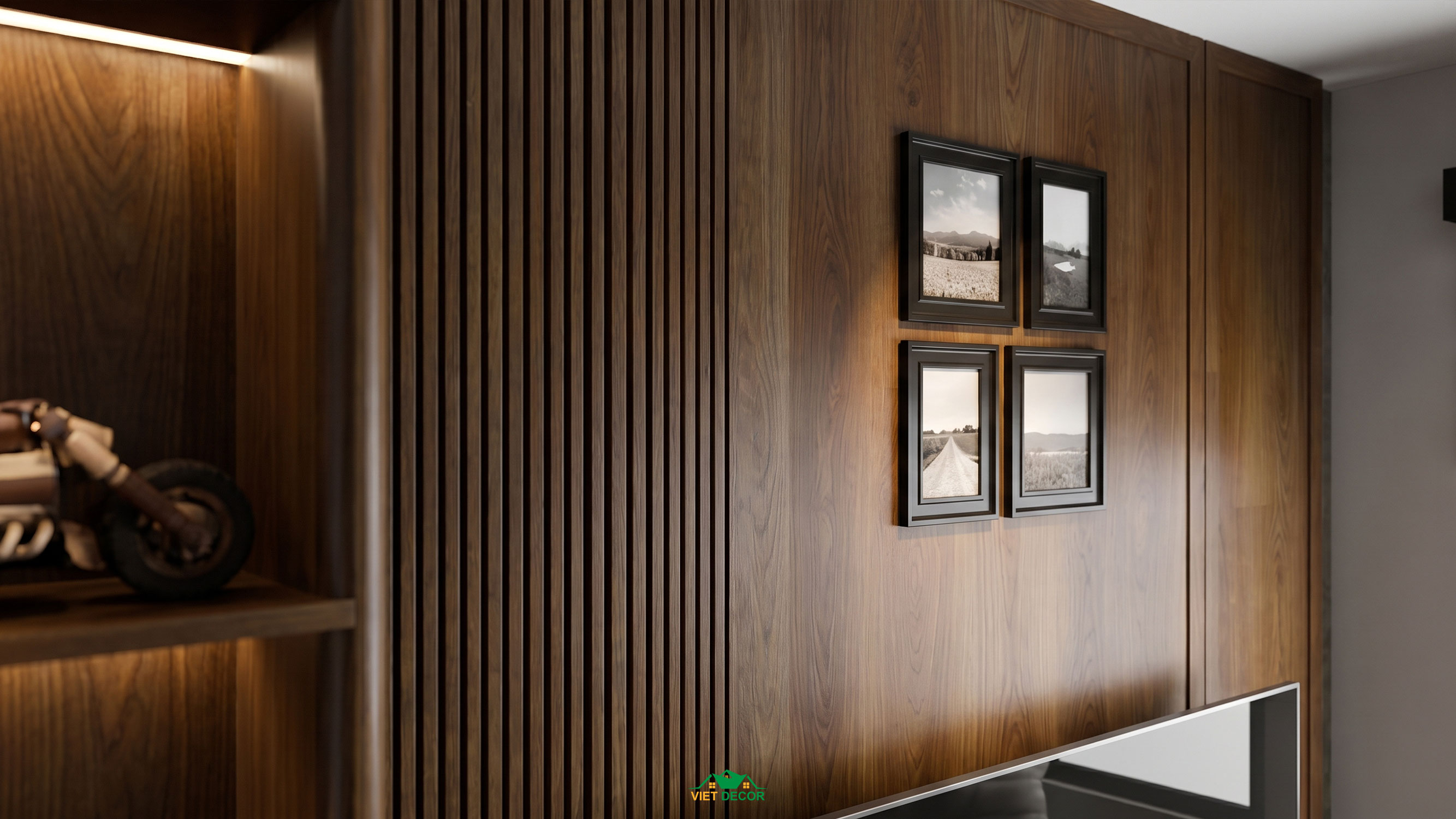 Nội Thất Việt Decor thiết kế thi công nội thất căn hộ 3 phòng ngủ chung cư Victoria Village TP HCM, phòng làm việc