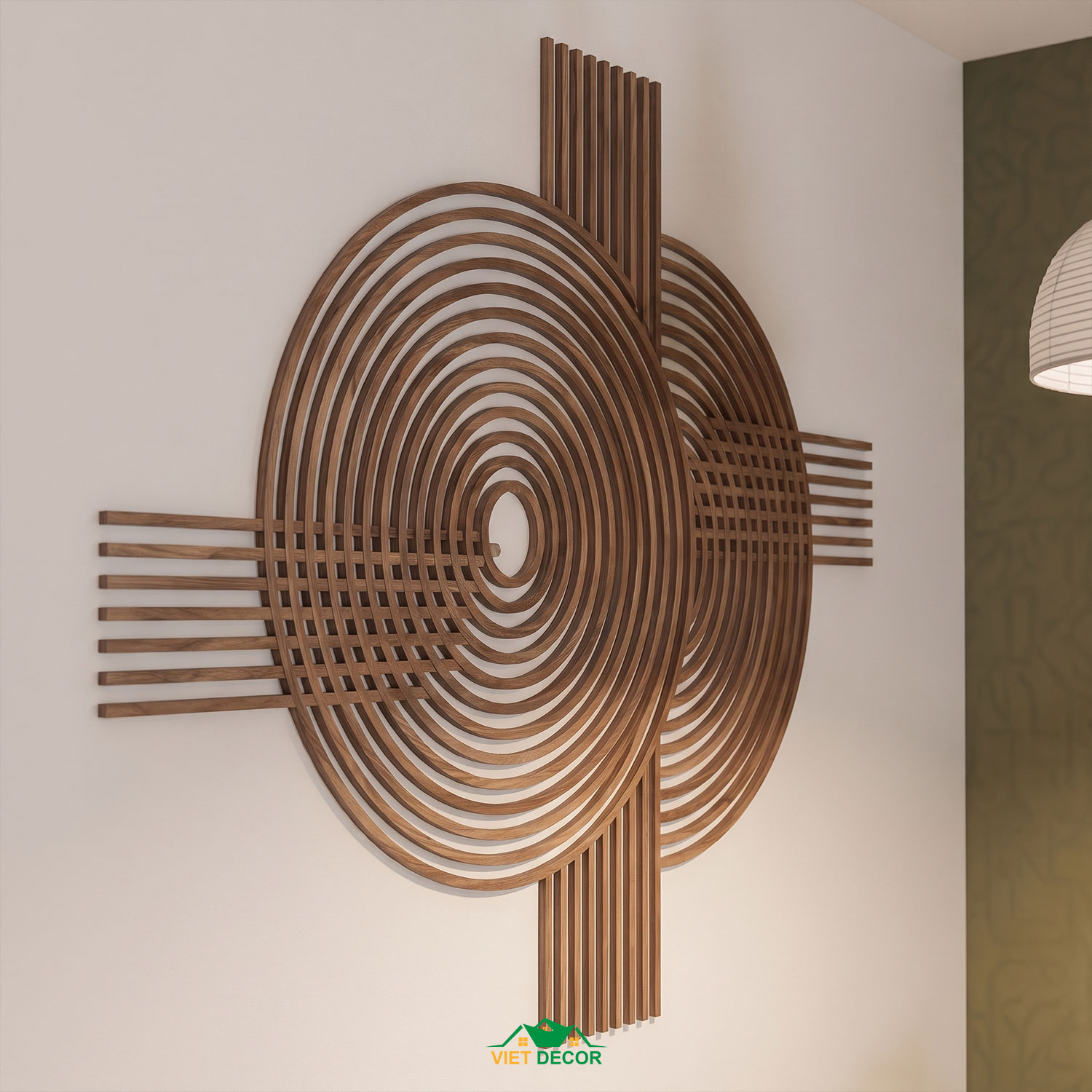 Nội Thất Việt Decor thiết kế thi công nội thất căn hộ 3 phòng ngủ chung cư Victoria Village TP HCM, tranh nghệ thuật treo tường phòng khách