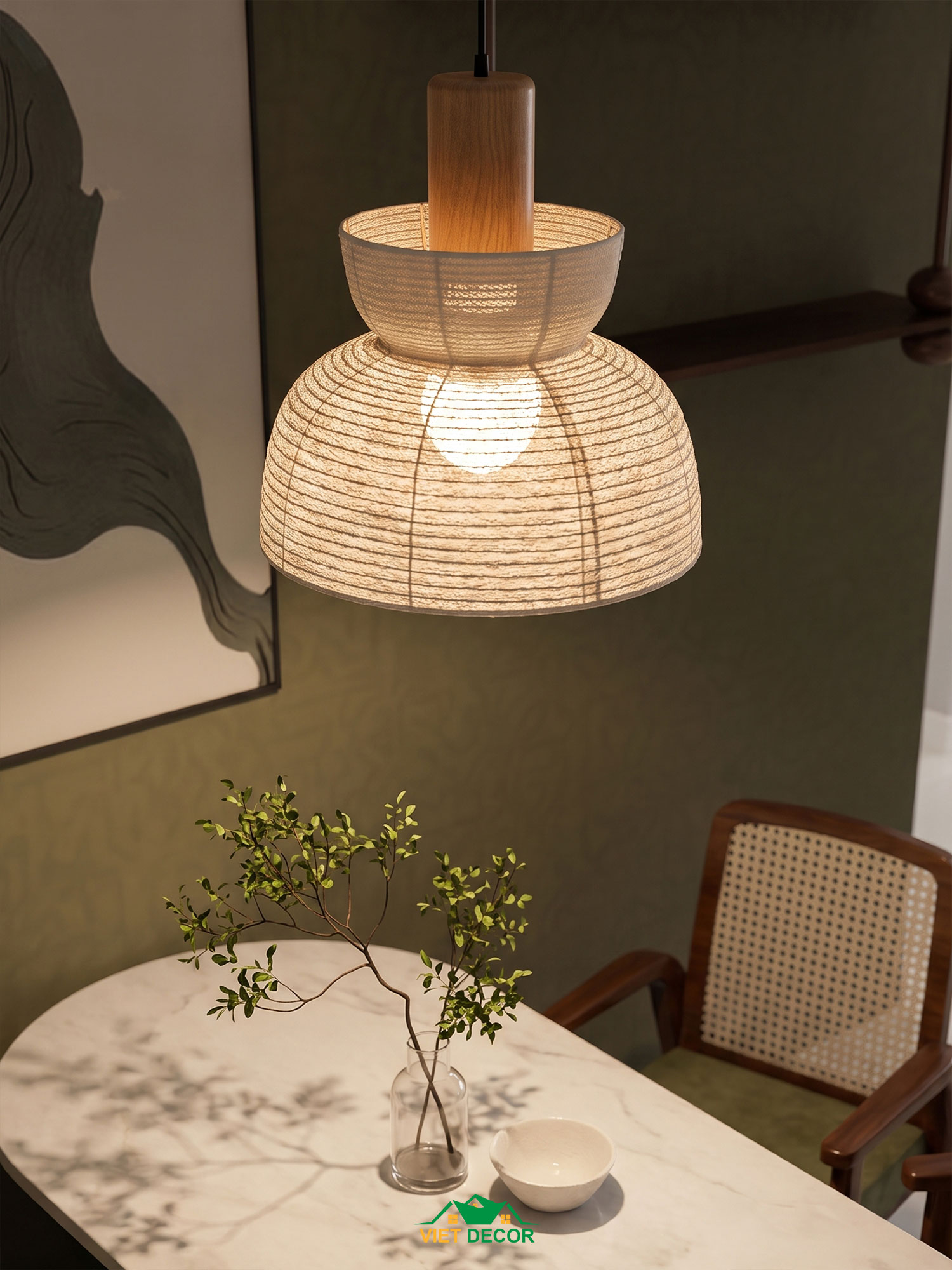 Nội Thất Việt Decor thiết kế thi công nội thất căn hộ 3 phòng ngủ chung cư Victoria Village TP HCM, bàn ăn phòng khách
