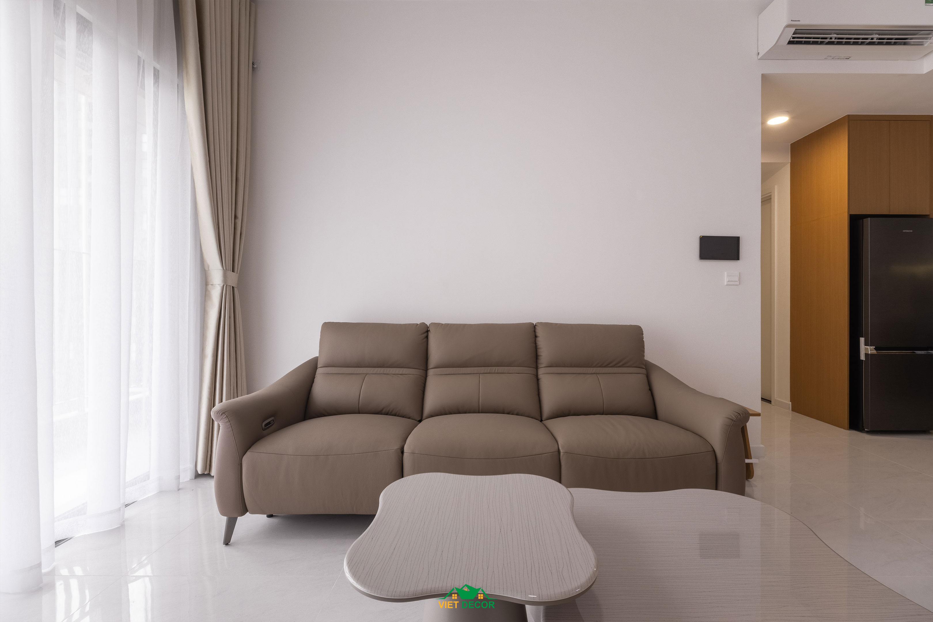 Nội Thất Việt Decor thiết kế, thi công nội thất hiện đại căn hộ 3 phòng ngủ chung cư Victoria Village TPHCM, phòng khách