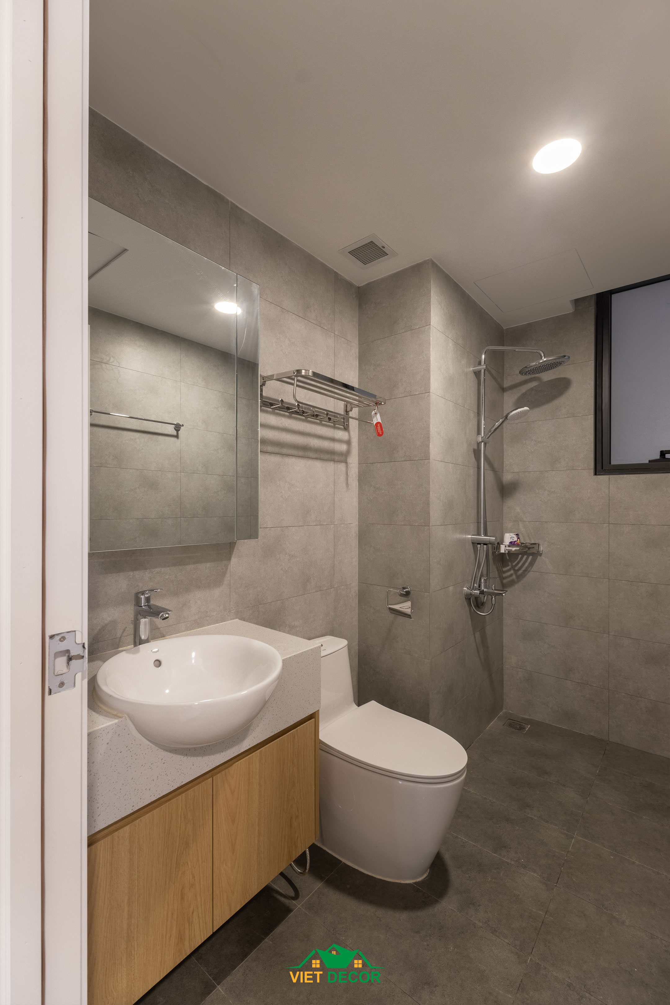 Nội Thất Việt Decor thiết kế, thi công nội thất hiện đại căn hộ 3 phòng ngủ chung cư Victoria Village TPHCM, wc