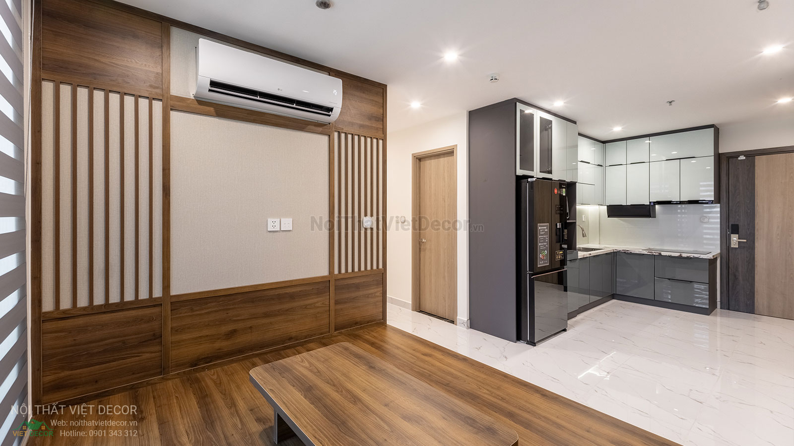 Nội Thất Việt Decor thiết kế thi công trang trí nội thất, tủ bếp nhôm kính căn hộ 3 phòng ngủ chung cư Glory Heights Vinhomes Grand Park quận 9 TP HCM