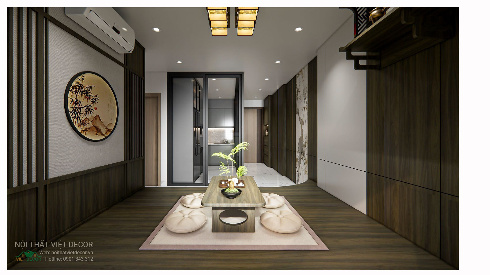 Nội Thất Việt Decor thiết kế thi công trang trí nội thất, tủ bếp nhôm kính căn hộ 3 phòng ngủ chung cư Glory Heights Vinhomes Grand Park quận 9 TP HCM, hồ sơ thiết kế