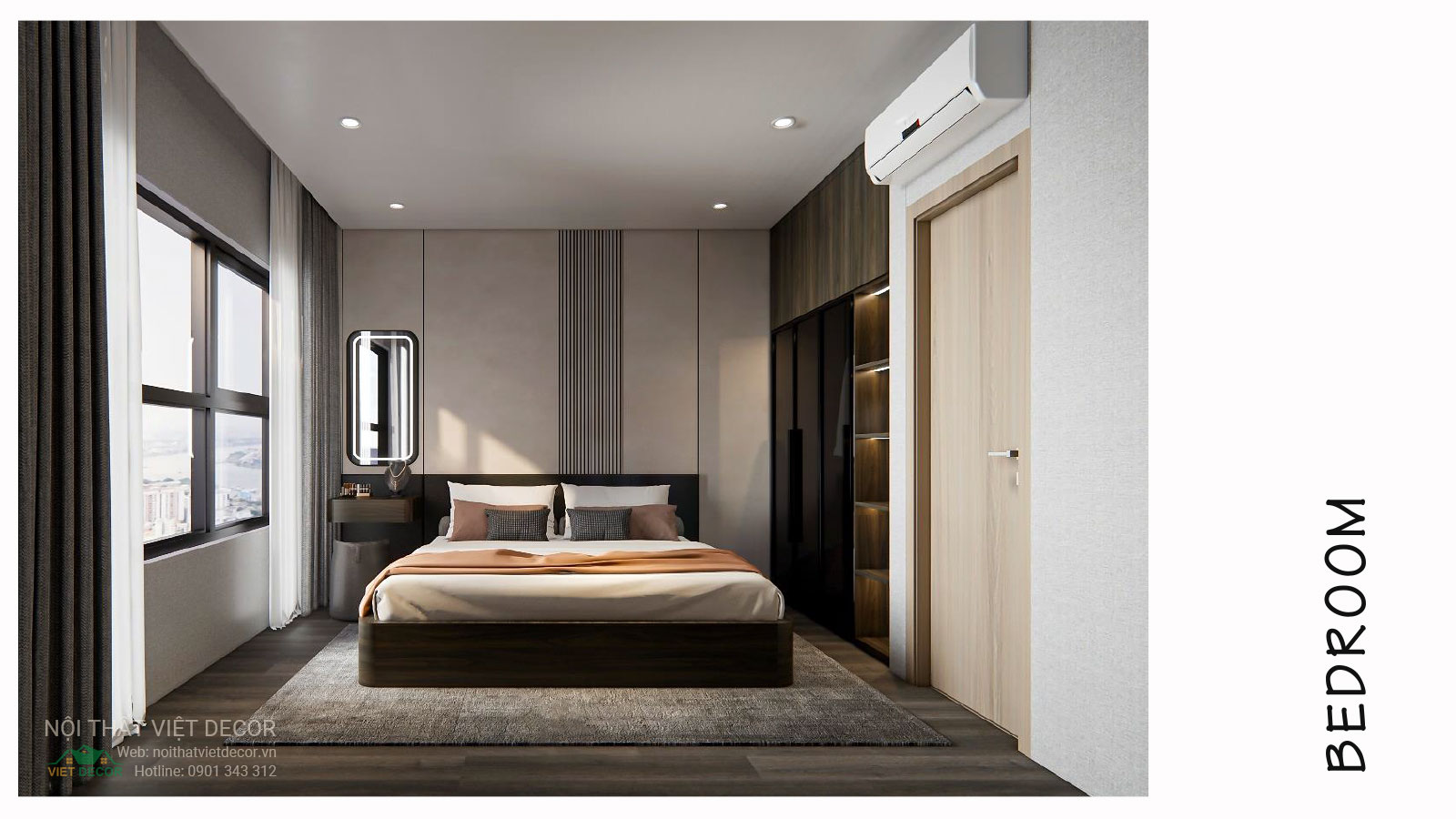 Nội Thất Việt Decor thiết kế thi công trang trí nội thất, tủ bếp nhôm kính căn hộ 3 phòng ngủ chung cư Glory Heights Vinhomes Grand Park quận 9 TP HCM, hồ sơ thiết kế