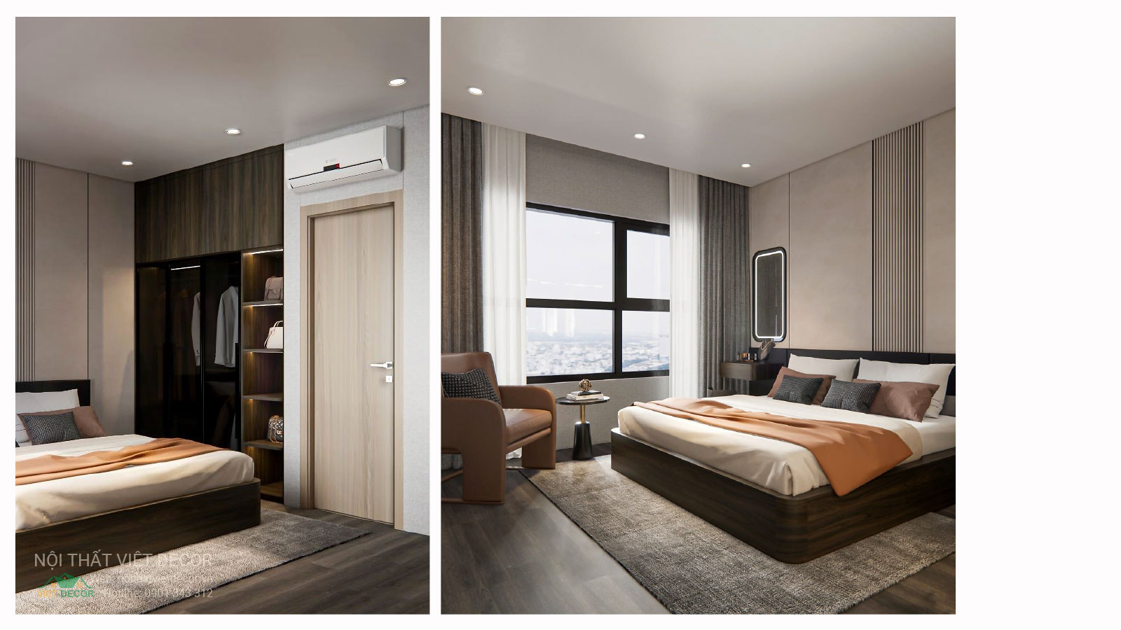 Nội Thất Việt Decor thiết kế thi công trang trí nội thất, tủ bếp nhôm kính căn hộ 3 phòng ngủ chung cư Glory Heights Vinhomes Grand Park quận 9 TP HCM, hồ sơ thiết kế