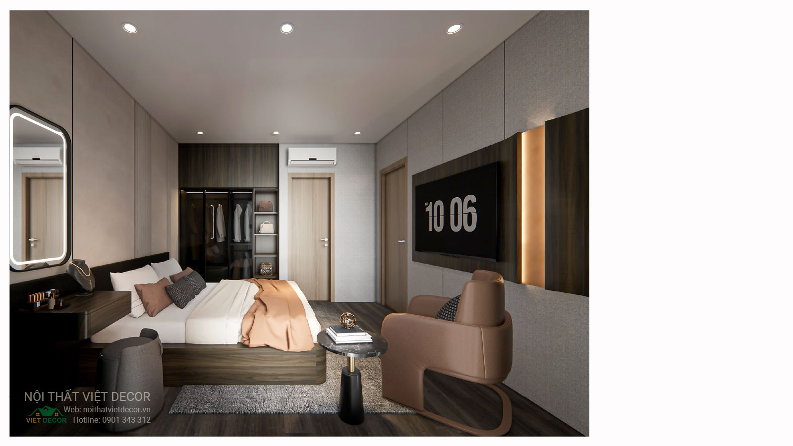 Nội Thất Việt Decor thiết kế thi công trang trí nội thất, tủ bếp nhôm kính căn hộ 3 phòng ngủ chung cư Glory Heights Vinhomes Grand Park quận 9 TP HCM, hồ sơ thiết kế