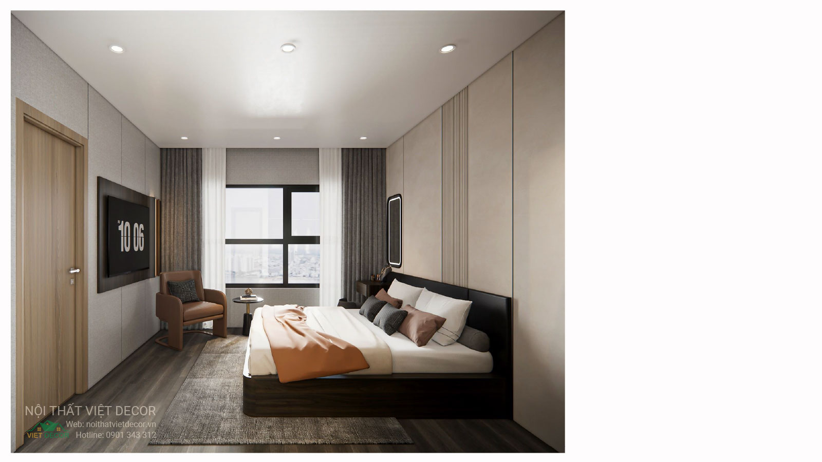 Nội Thất Việt Decor thiết kế thi công trang trí nội thất, tủ bếp nhôm kính căn hộ 3 phòng ngủ chung cư Glory Heights Vinhomes Grand Park quận 9 TP HCM, hồ sơ thiết kế