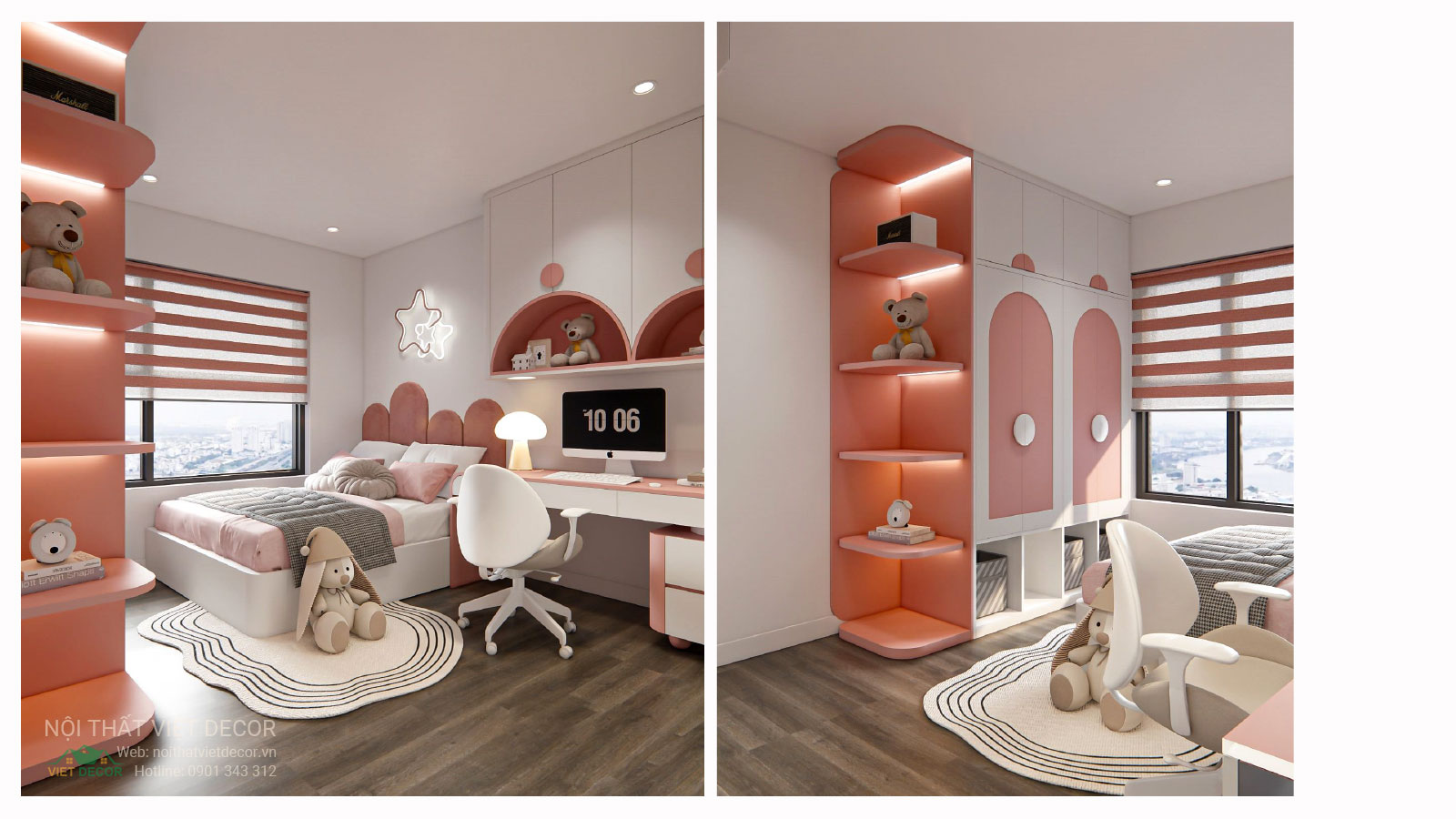 Nội Thất Việt Decor thiết kế thi công trang trí nội thất, tủ bếp nhôm kính căn hộ 3 phòng ngủ chung cư Glory Heights Vinhomes Grand Park quận 9 TP HCM, hồ sơ thiết kế