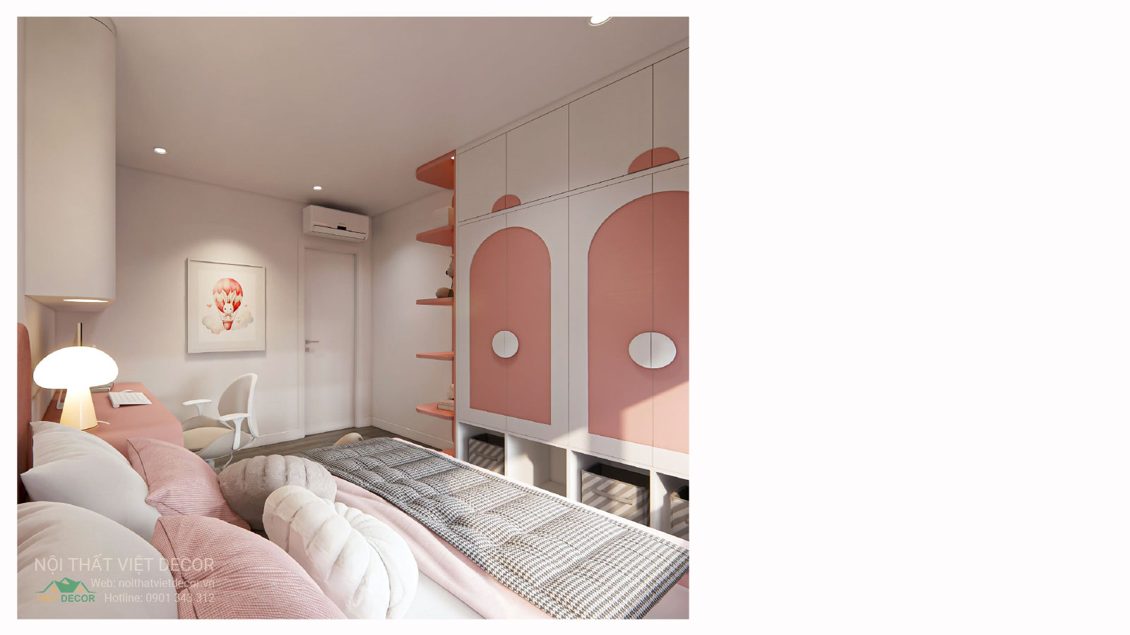 Nội Thất Việt Decor thiết kế thi công trang trí nội thất, tủ bếp nhôm kính căn hộ 3 phòng ngủ chung cư Glory Heights Vinhomes Grand Park quận 9 TP HCM, hồ sơ thiết kế