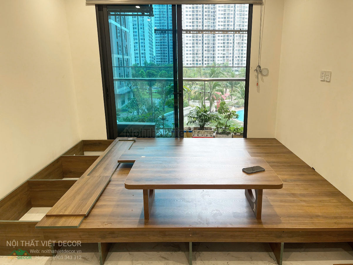 Nội Thất Việt Decor thiết kế thi công trang trí nội thất, tủ bếp nhôm kính căn hộ 3 phòng ngủ chung cư Glory Heights Vinhomes Grand Park quận 9 TP HCM