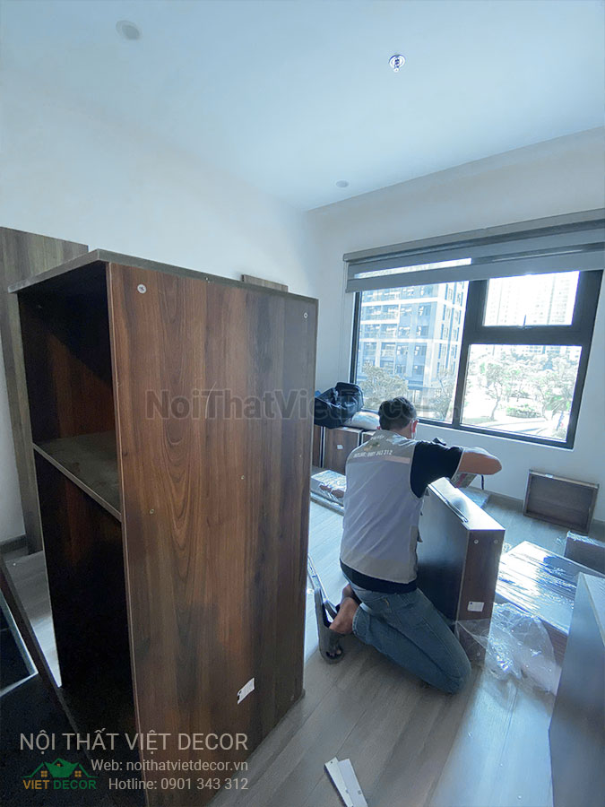 Nội Thất Việt Decor thiết kế thi công trang trí nội thất, tủ bếp nhôm kính căn hộ 3 phòng ngủ chung cư Glory Heights Vinhomes Grand Park quận 9 TP HCM