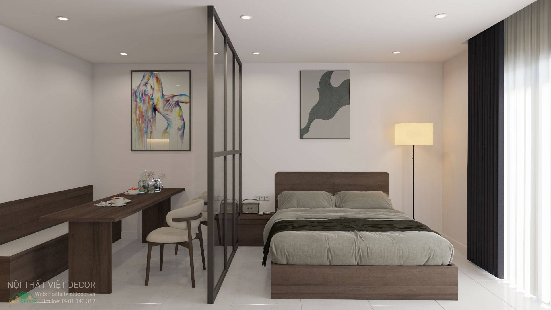 Nội thất Việt Decor thiết kế thi công nội thất căn hộ officetel chung cư Lavida Plus phường Tân Hừng Tp HCM