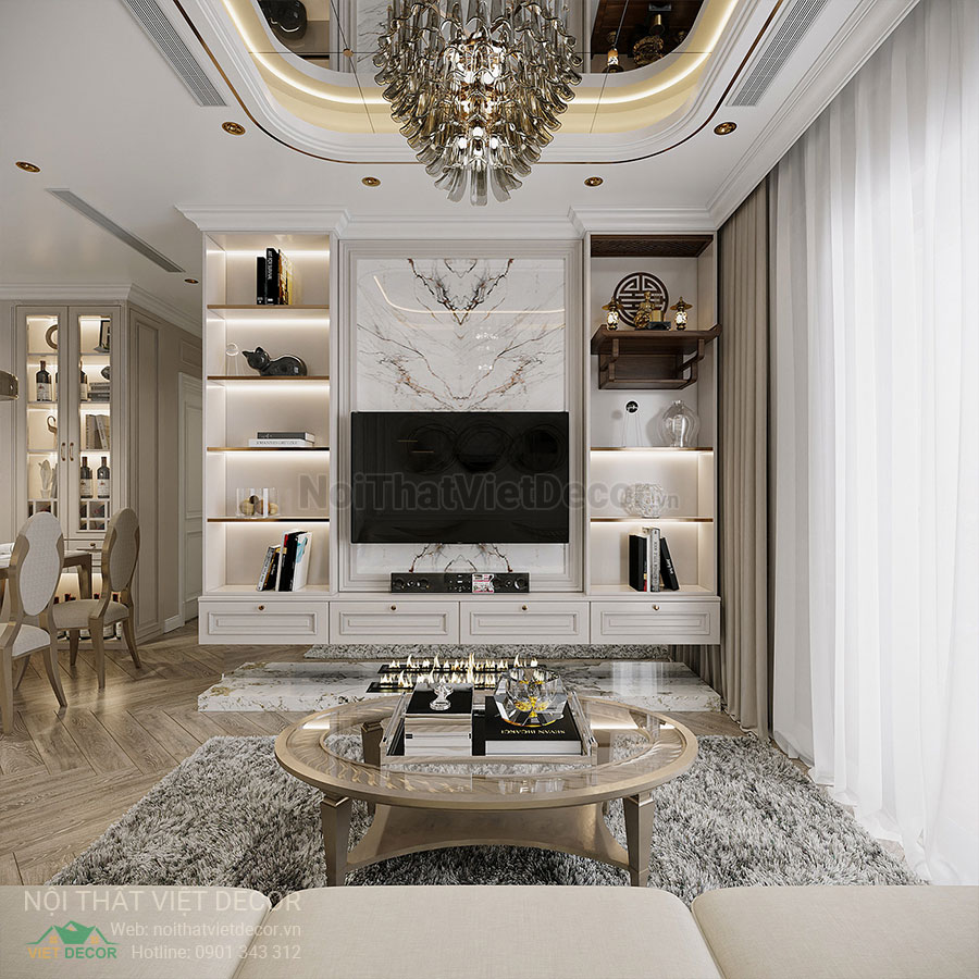 Nội Thất Việt Decor thiết kế thi công nội thất căn hộ phong cách tân cổ điển sang trọng luxury