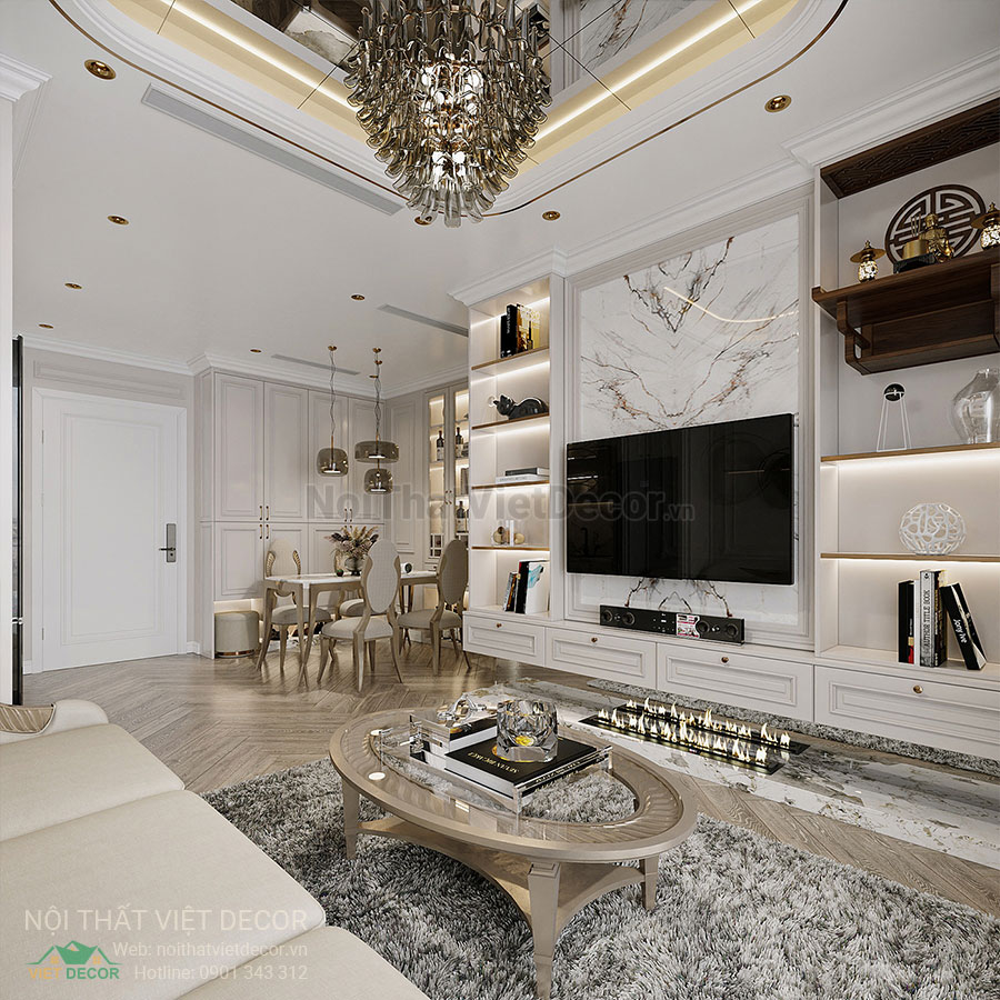 Nội Thất Việt Decor thiết kế thi công nội thất căn hộ phong cách tân cổ điển sang trọng luxury
